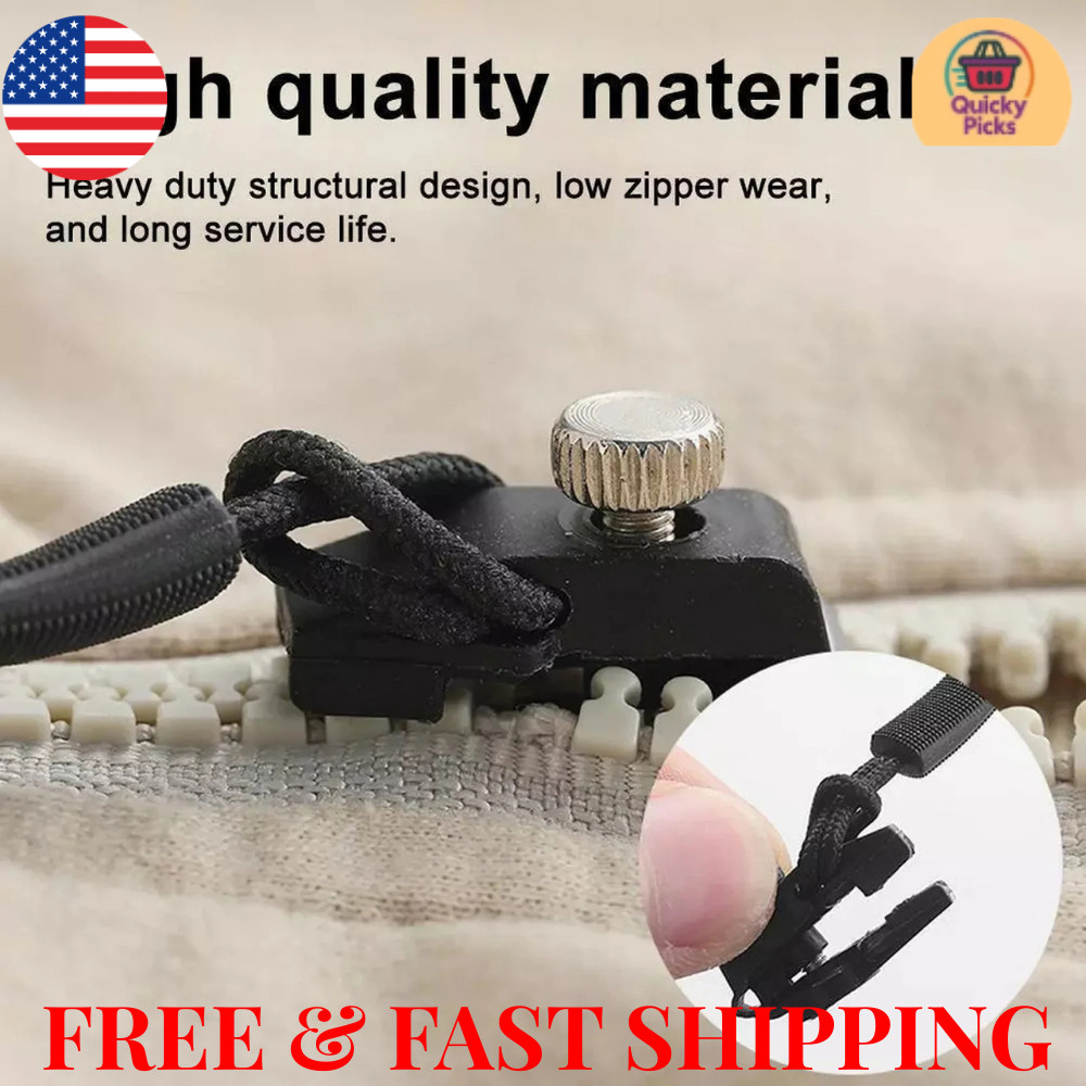 12 Pack Universal Quick‑Fix Zipper Repair Kit – Detachable Slider Replacement