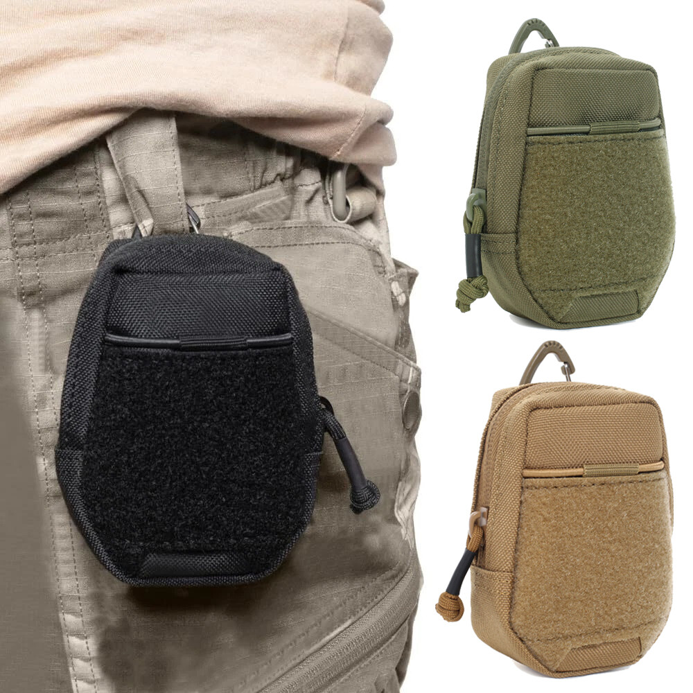 Tactical Molle Pouch Mini Wallet Key Bag EDC Zipper Small Waist Pack Coin Purse