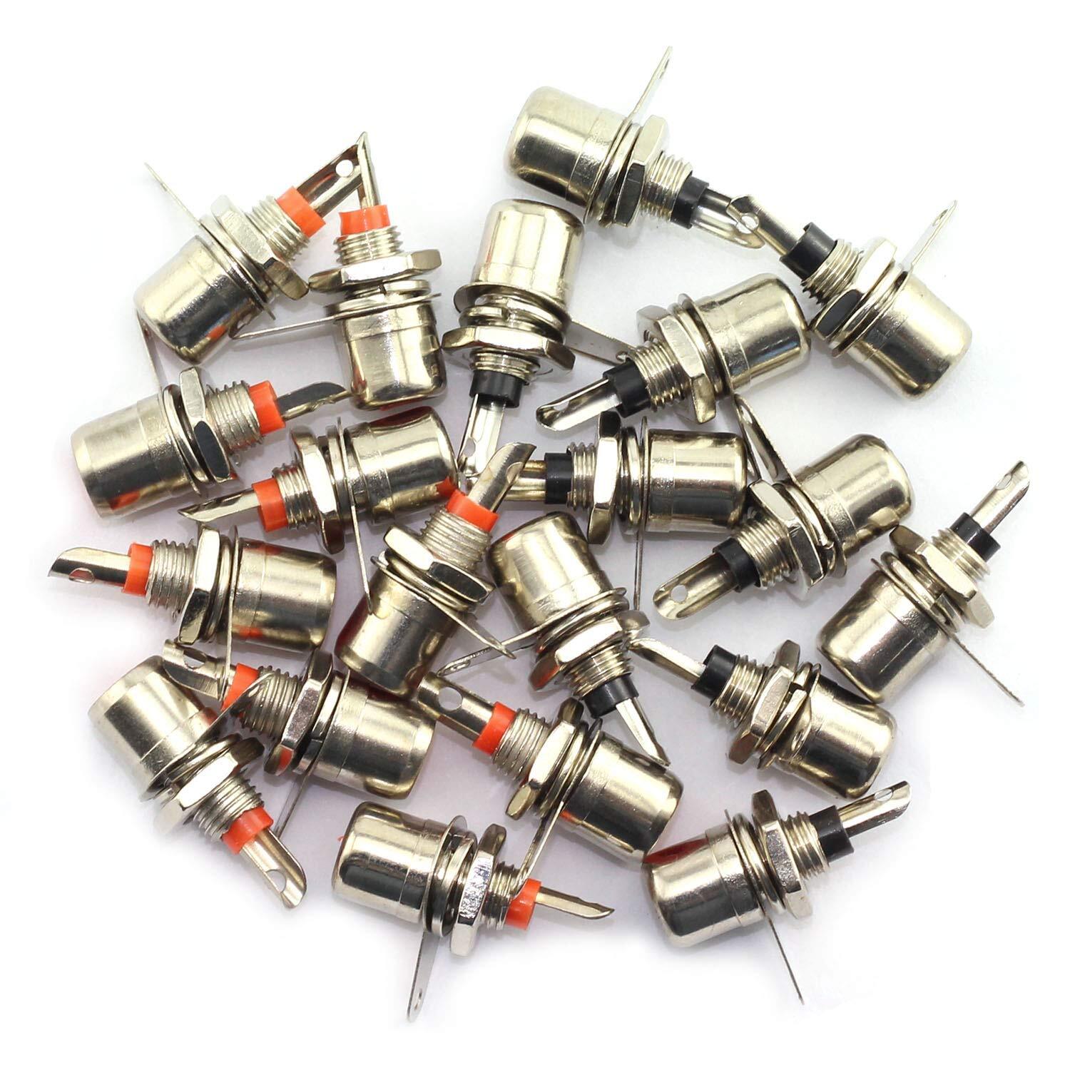 20/40/120x Metal RCA Phono Chassis Panel Female Jack Mount Connectors Socket