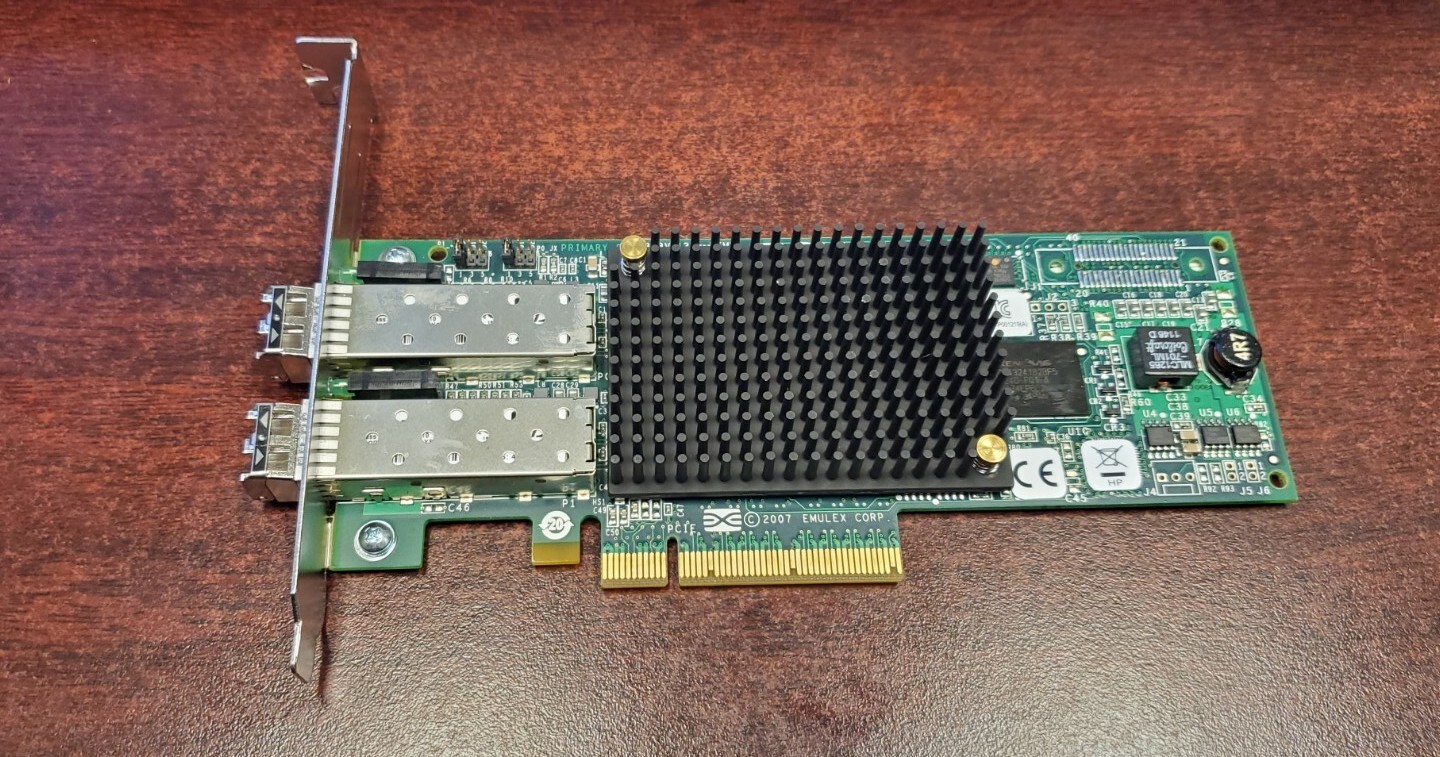 Emulex HP AJ763-63002 Storageworks 82e Dual-Port 8Gb PCIe Fibre Channel HBA