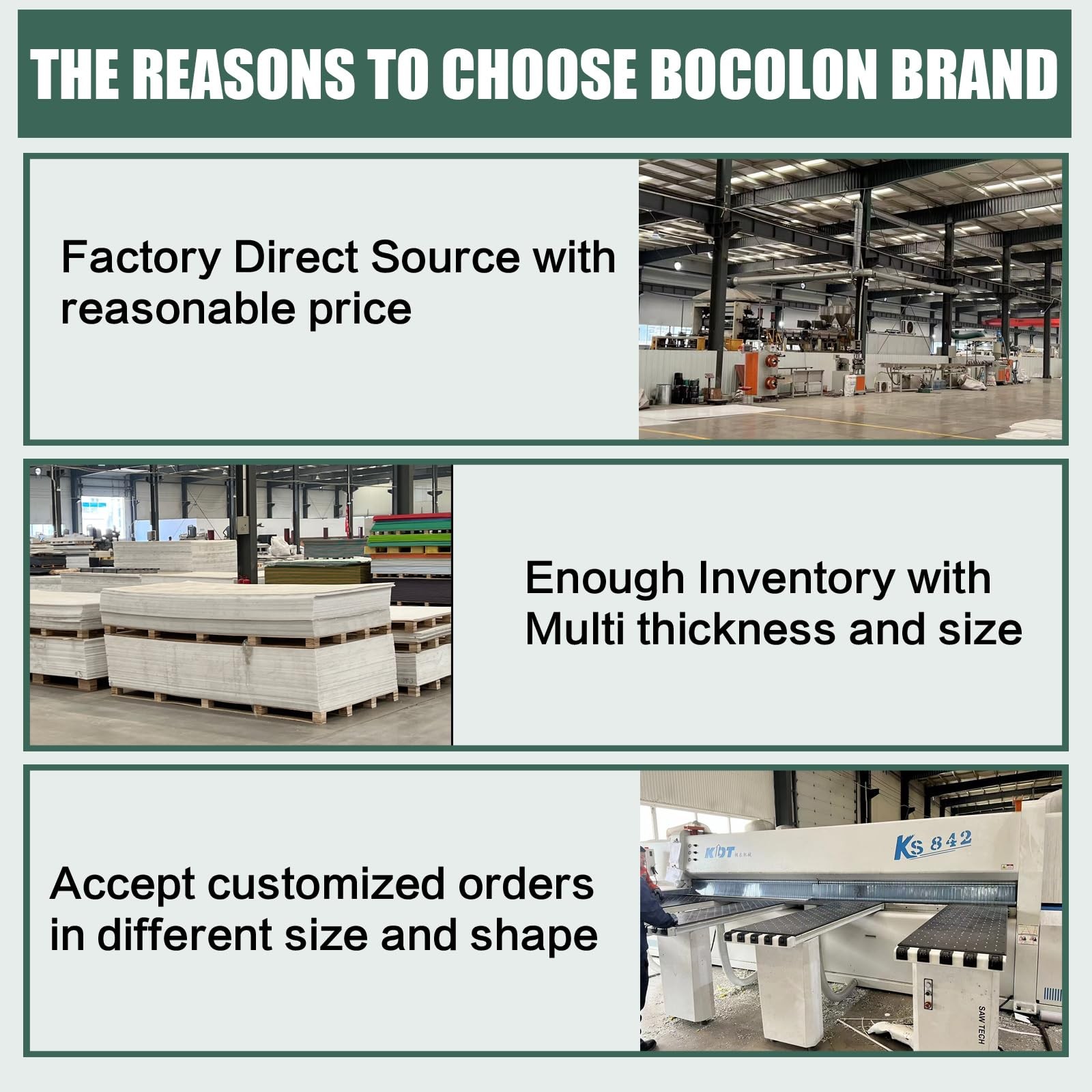 Bocolon High Density Polyethylene Sheets HDPE Plastic Sheet Board for DIY, H...