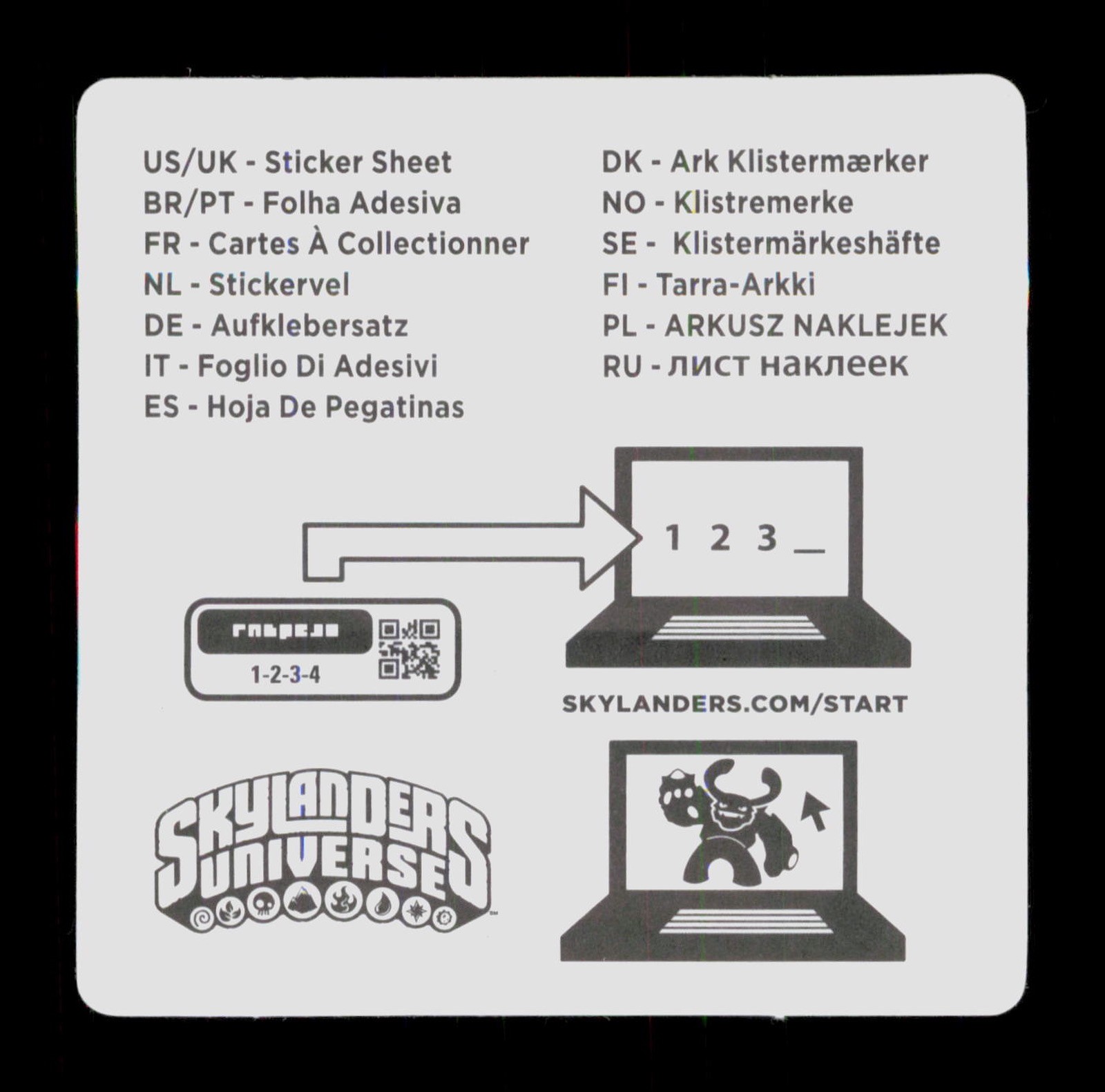 Ninjini Skylanders Giants 2012 Activision Sticker