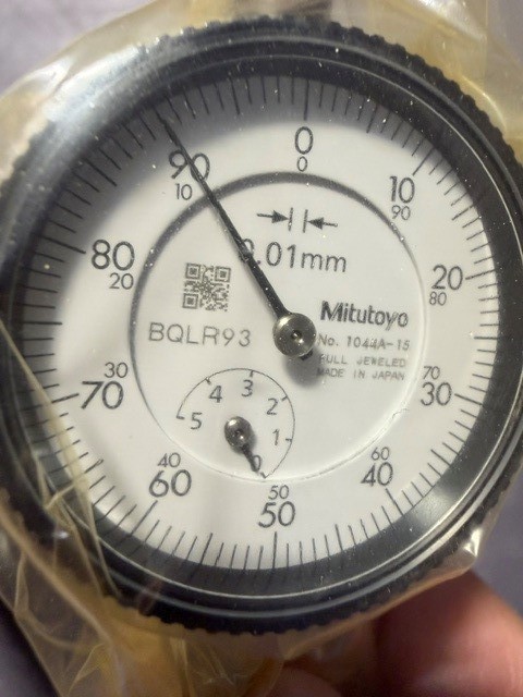 Mitutoyo 1044A-15 Dial Indicator Lug Back Low Force Compact 5mm - New