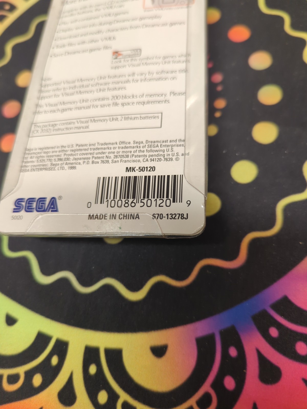 Sega Dreamcast Visual Memory Unit, CIB, mk 50120, Shelf-worn