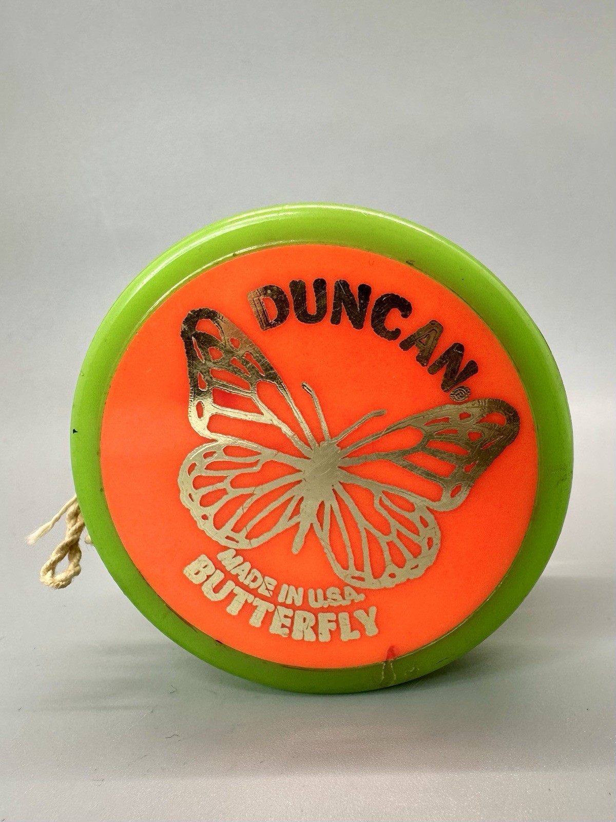 ♏️ Butterfly Butterflies Moth Duncan Imperial Yo-Yo Tournament Toy VTG Neon