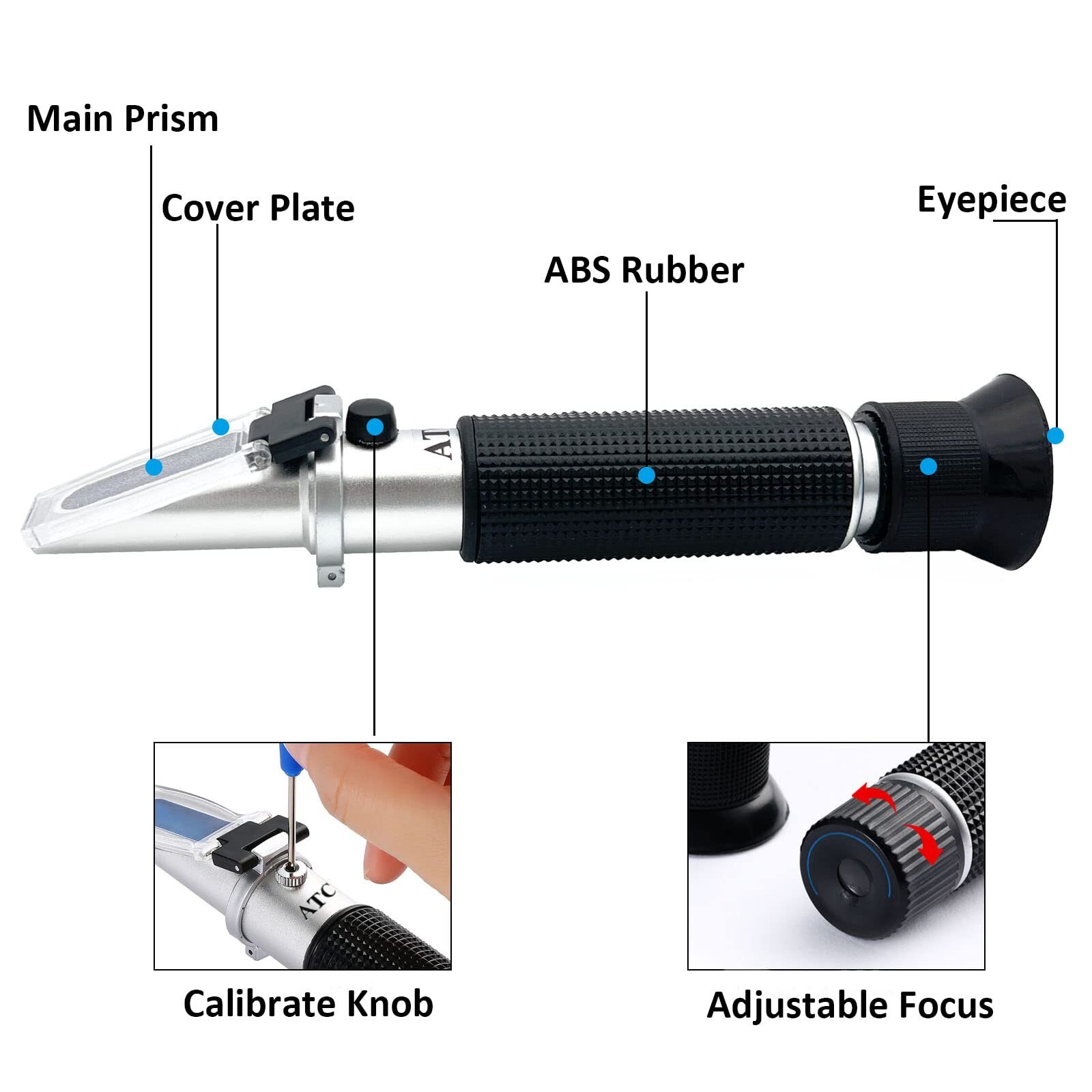 Salinity Refractometer for Aquarium Seawater Marine Fishkeeping Salinity Test...