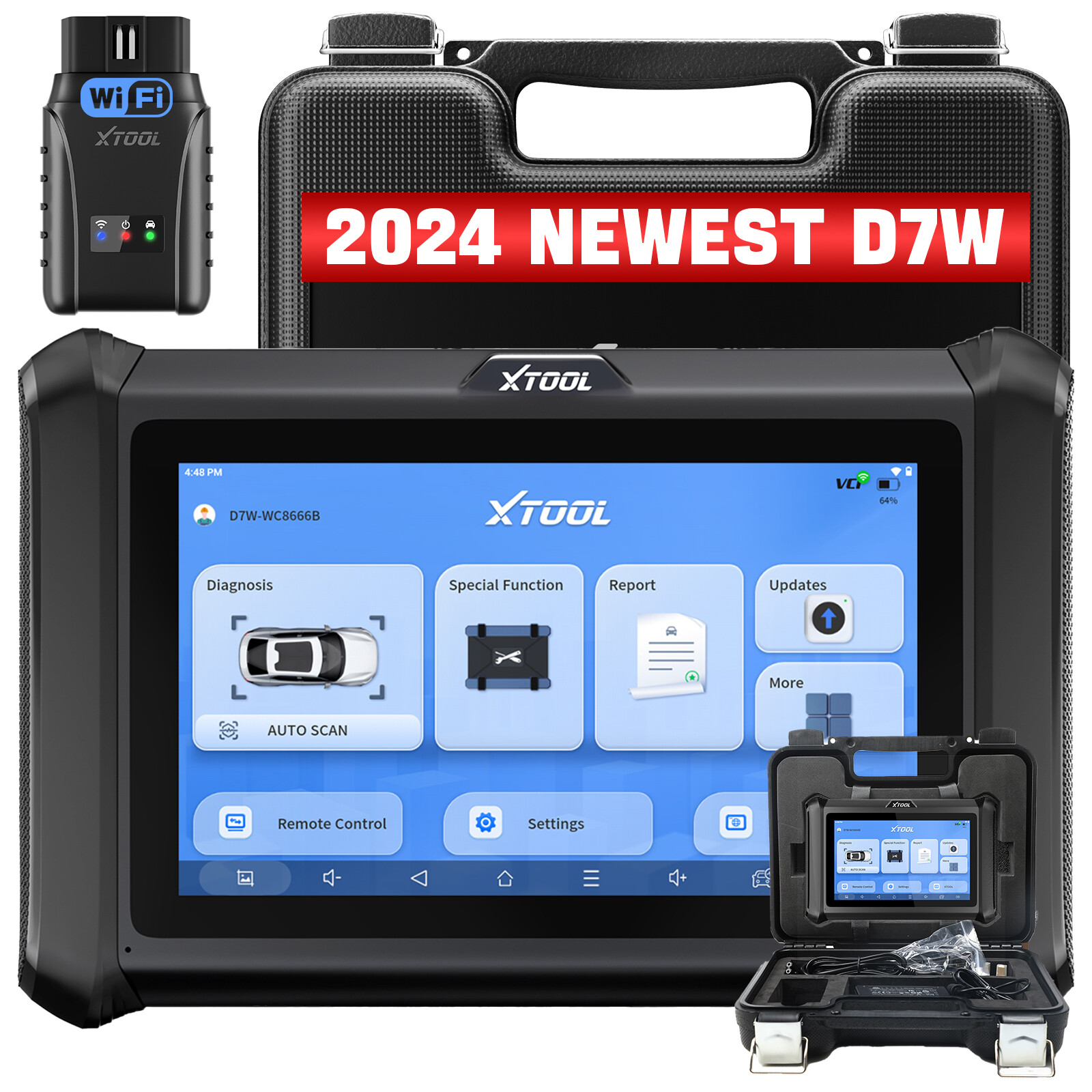 2024 XTOOL D7W Wireless WIFI Car Bidirectional Scanner Full System Diagnostic
