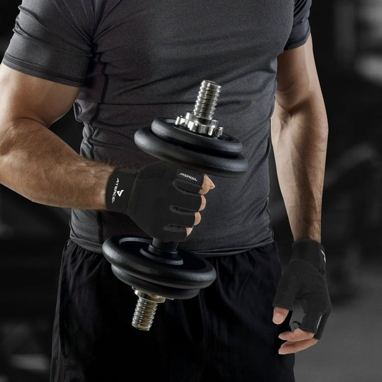 ATERCEL Workout Gloves Unisex Exercise Gloves for Weight Lifting, Size Small