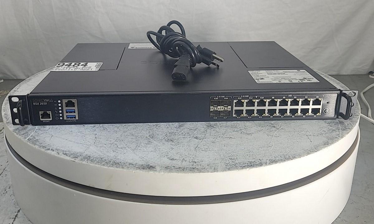 SONICWALL NSA 2650 1RK38-0C8 Firewall Network Security Appliance SEE NOTES