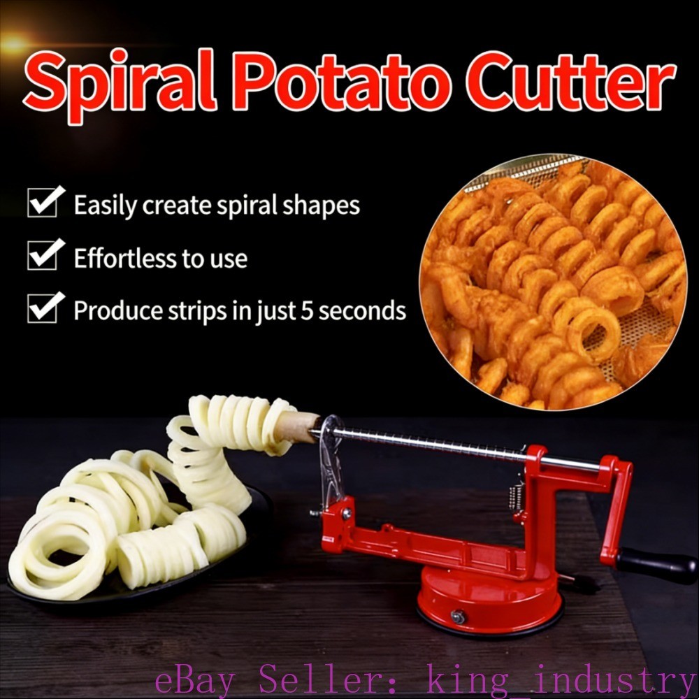 1XHand Cranked Curly Fries Machine Twisted Fries Tool Stall French Fries Machine