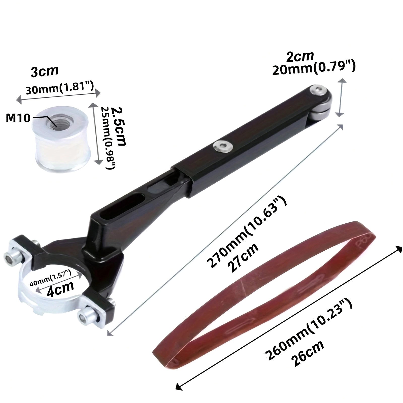 Angle Grinder Belt Sander Converter Unit For Metal Wood Sanding Polishing Kit