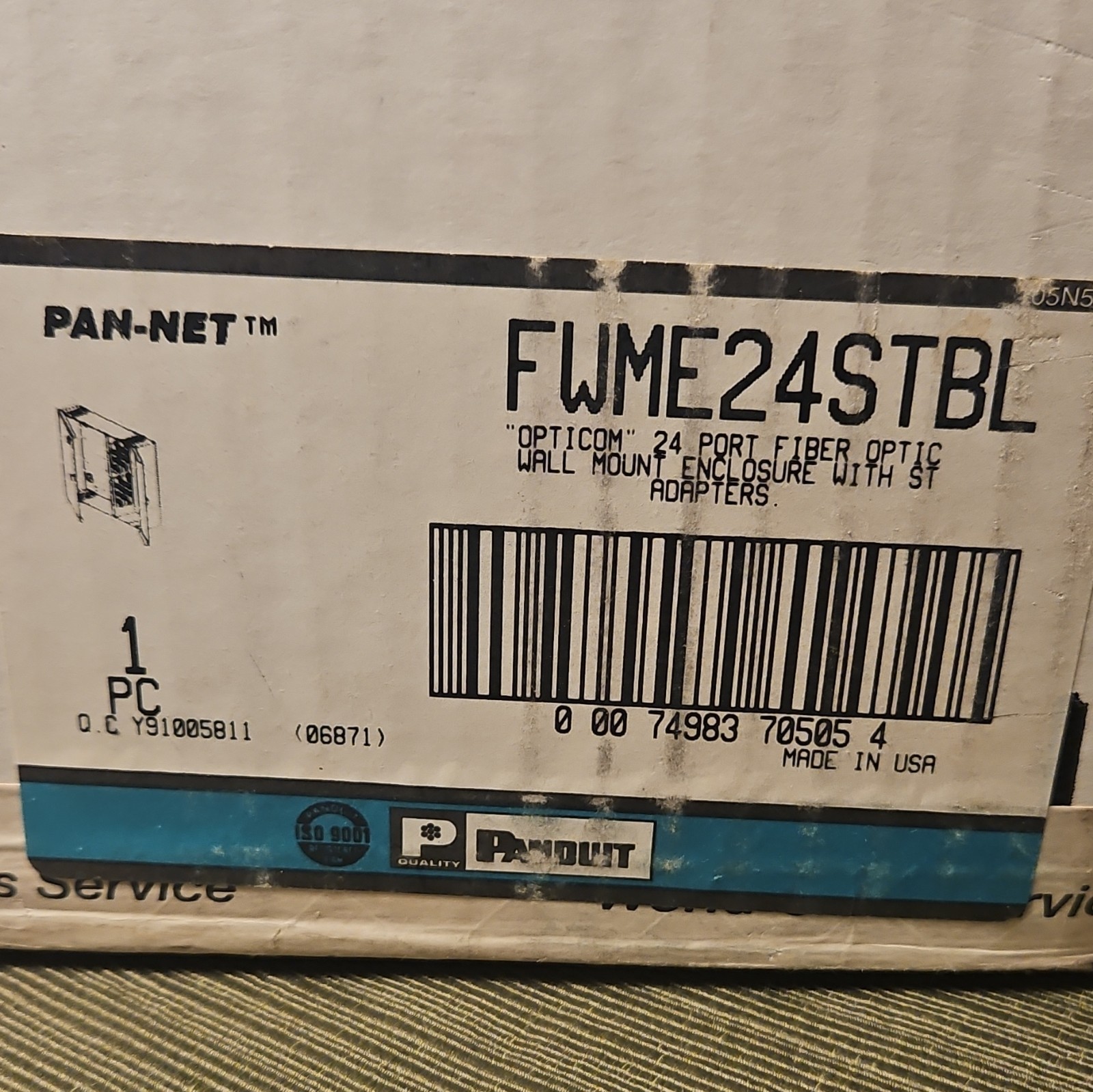 Panduit FWME24STBL Opticom 24-Port Fiber Wall Mount Enclosure ST New Sealed