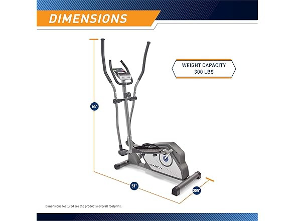 Home Gym Elliptical Trainer with Display Panel and Oversized Pedals