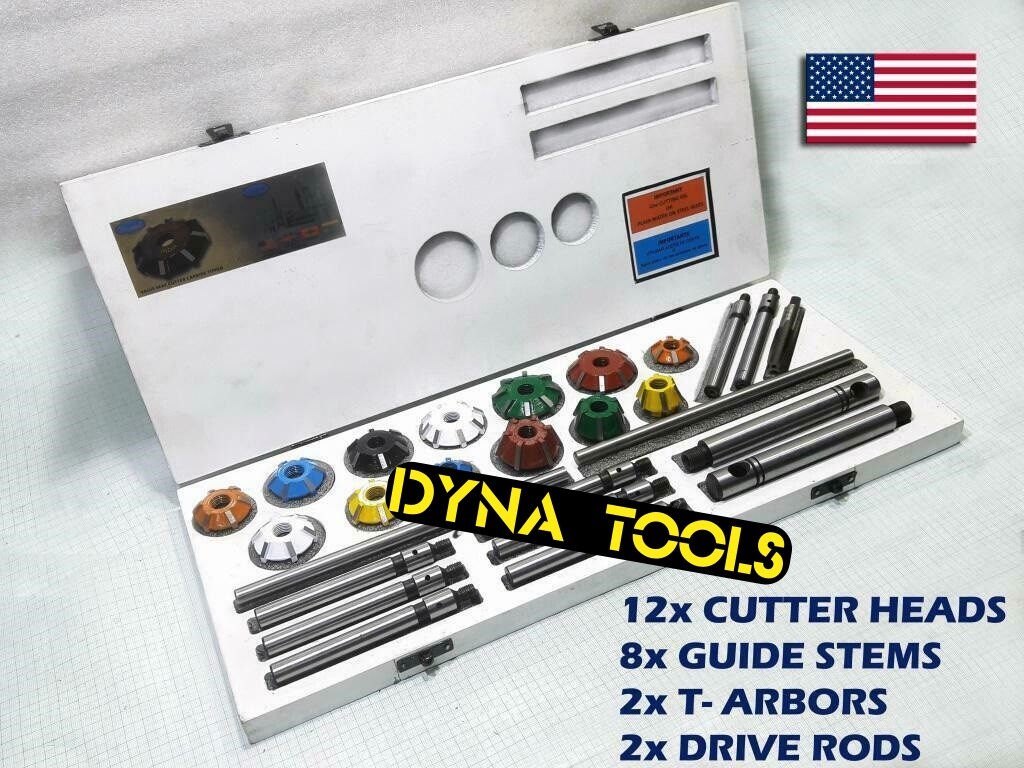 24 pcs Valve Seat Cutter Set Carbide Tipped To cut Modern Heads Hard Seats Rings
