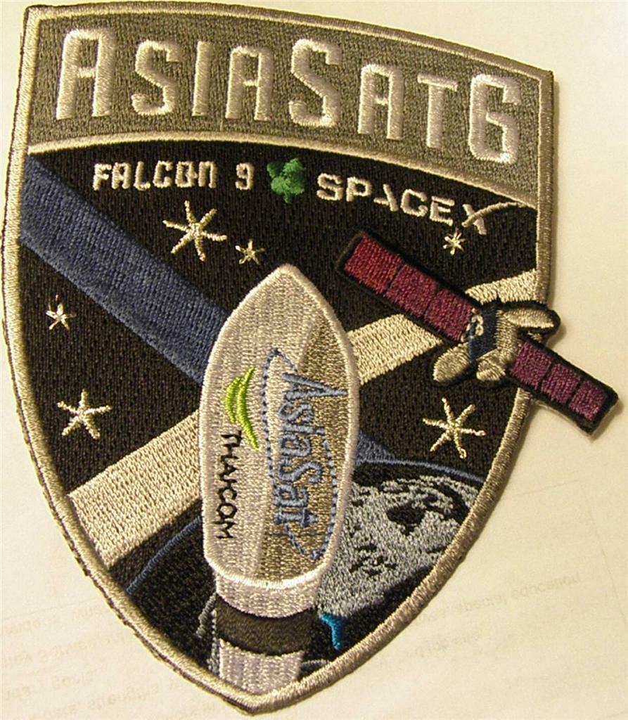 ORIGINAL SPACEX FALCON 9 ASIASAT 6 THAICOM SATELLITE VEHICLE SPACE MISSION PATCH
