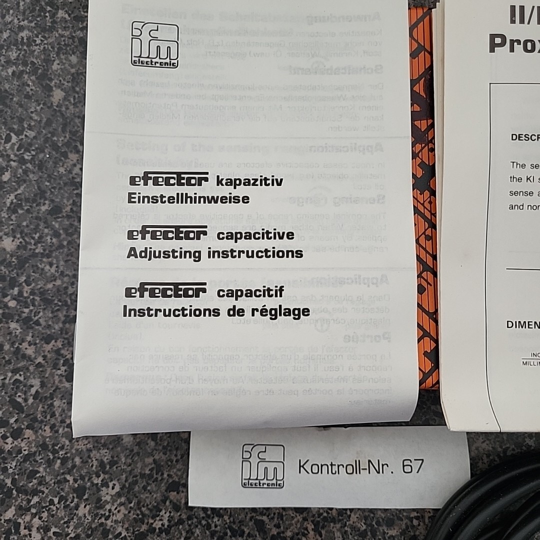 NEW!! Efector Proximity Switch K1-2015-ABOW w/ Box