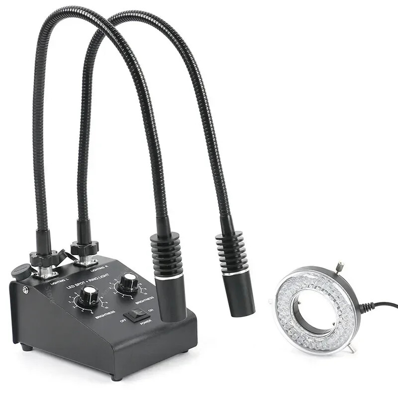Gooseneck Light Body Microscope Twin Light Illumination LED Cold Light Source