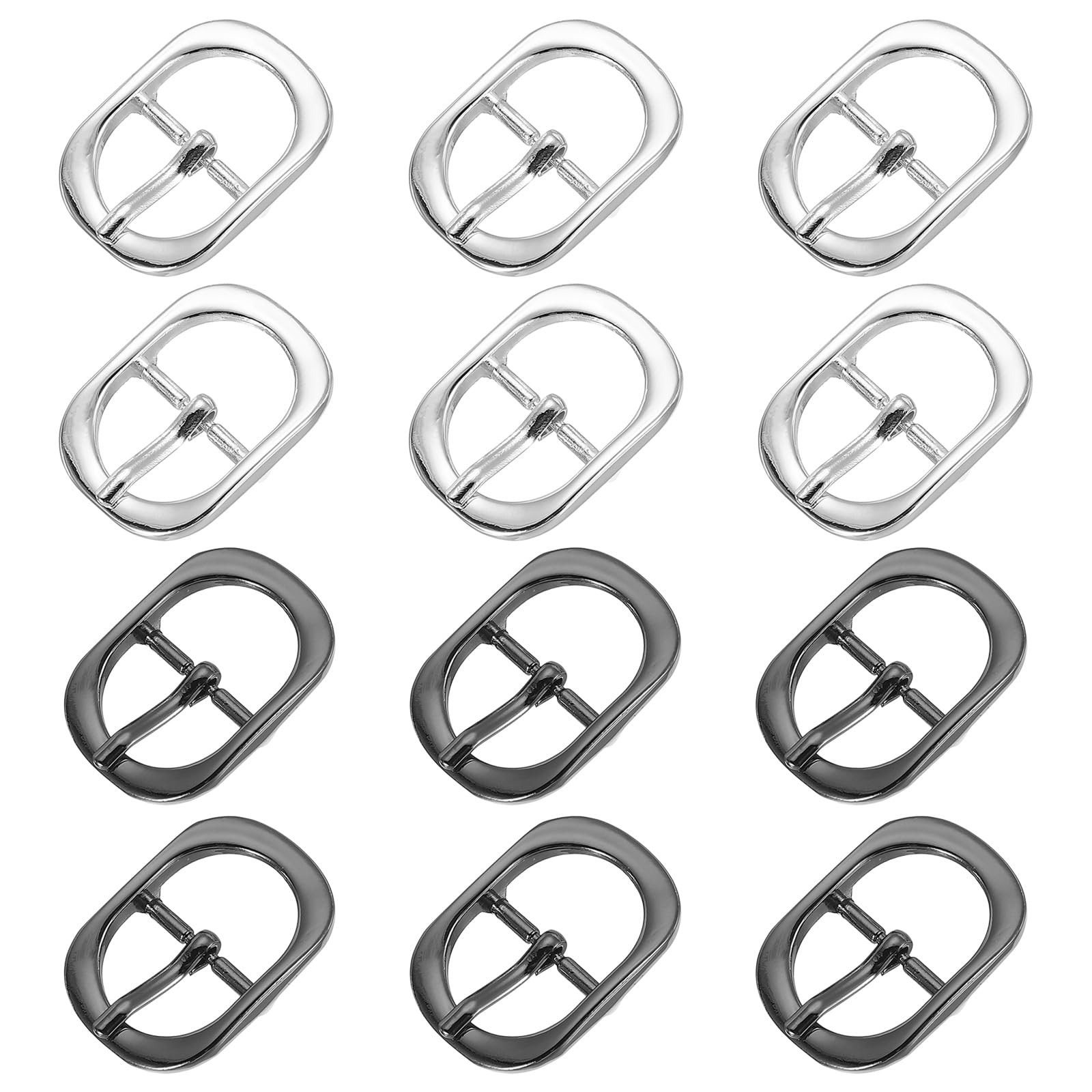 YELARXI Single Prong Belt Buckle Metal Center Bar Oval Replacement Buckle, 3/...