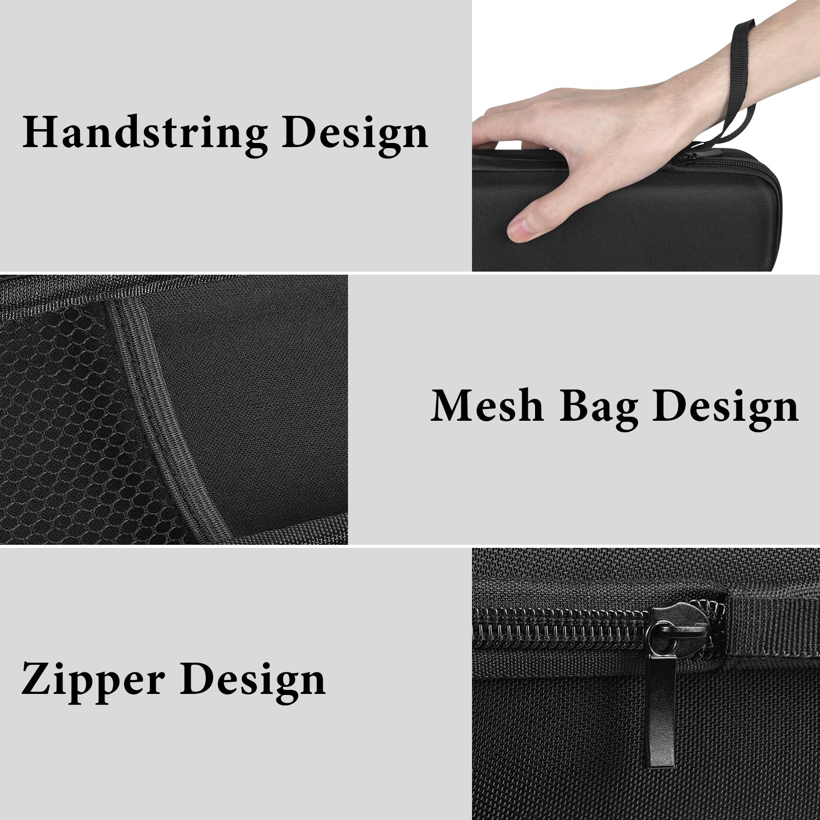Geekria Microphone Hard Shell Travel Case (Black)