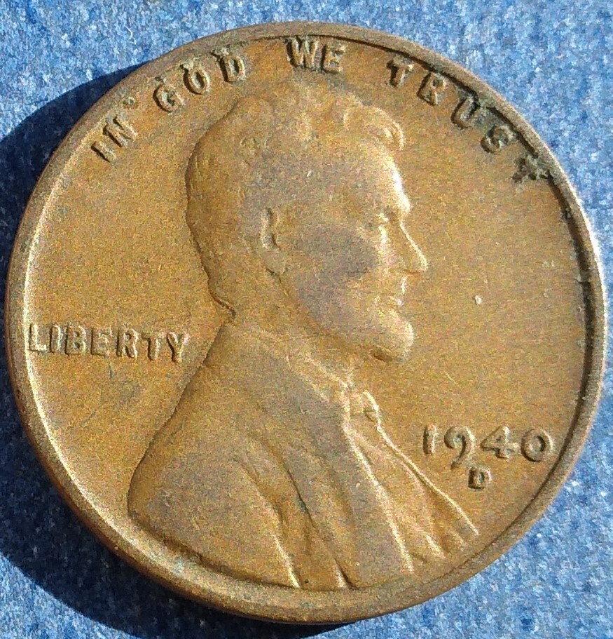 1940-D Circulated Lincoln Wheat Cent, Ships Free.