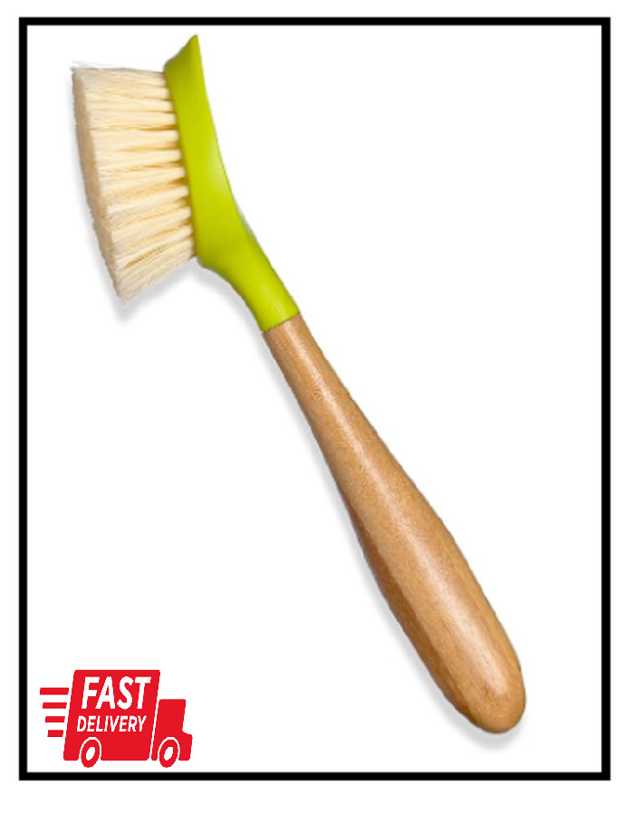 Full Circle Be Good Kitchen Dish Brush with Bamboo Handle, Single Brush, Green