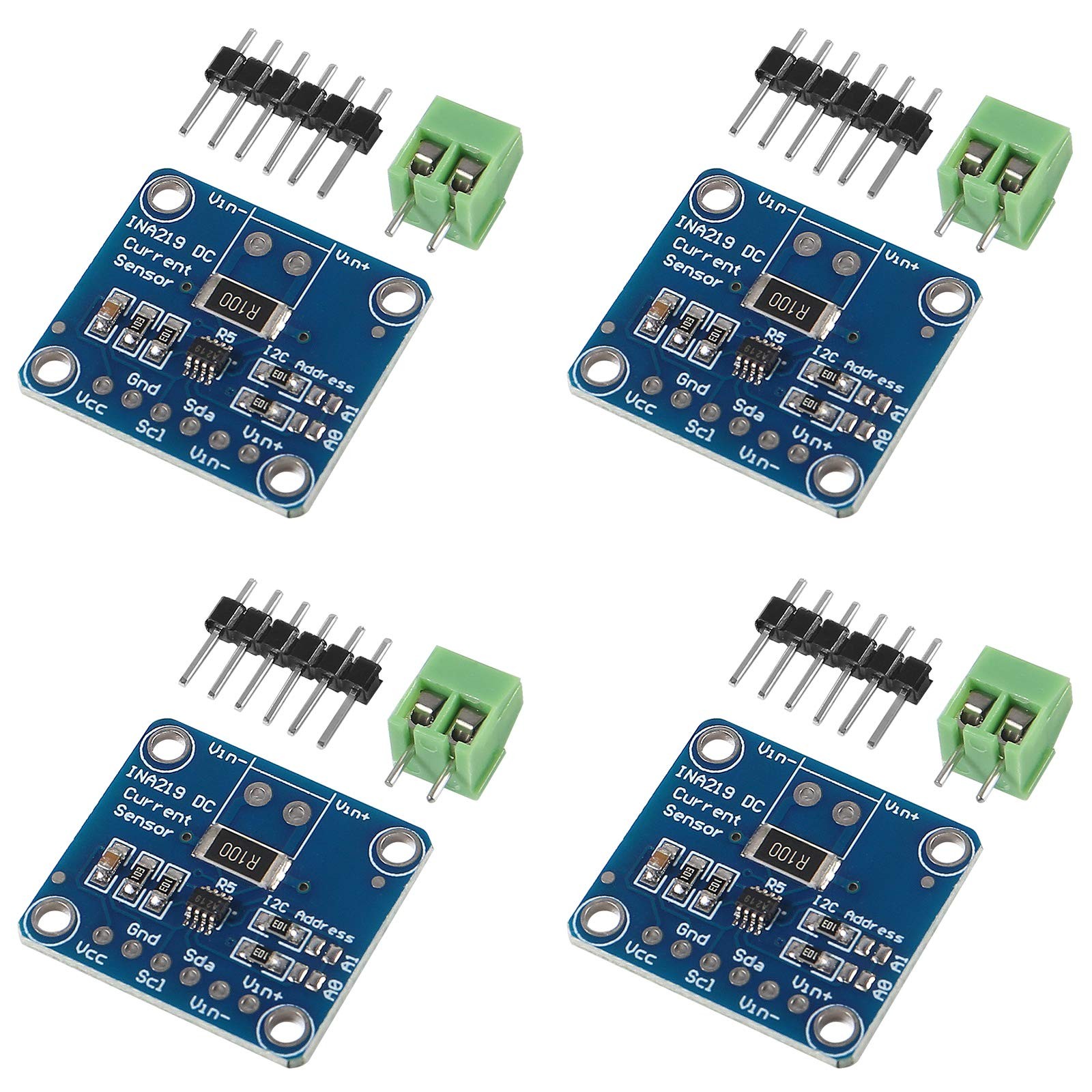 4Pcs INA219 I2C Bi-Directional DC Current Power Supply Sensor Breakout Board...