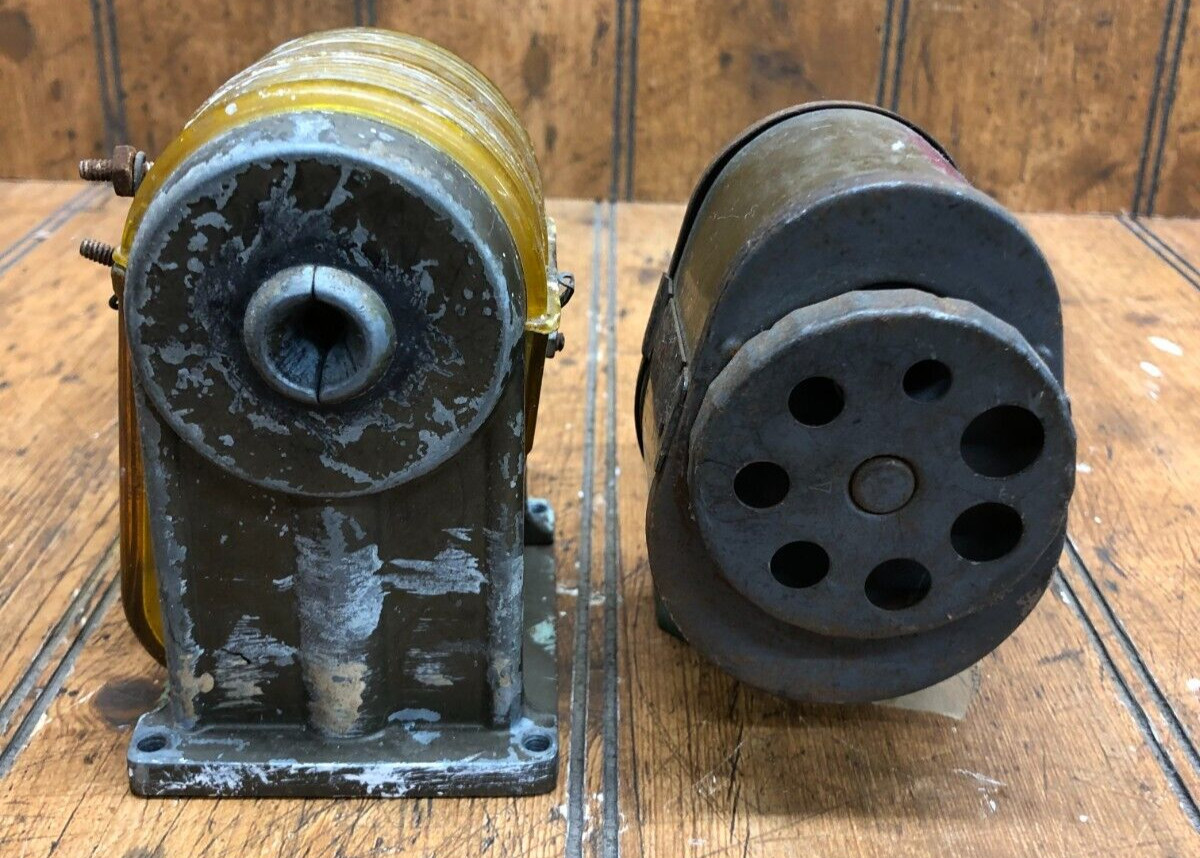 Vintage Dixon Enduro No. 20 Amber & Apsco Giant Automatic Pencil Sharpner