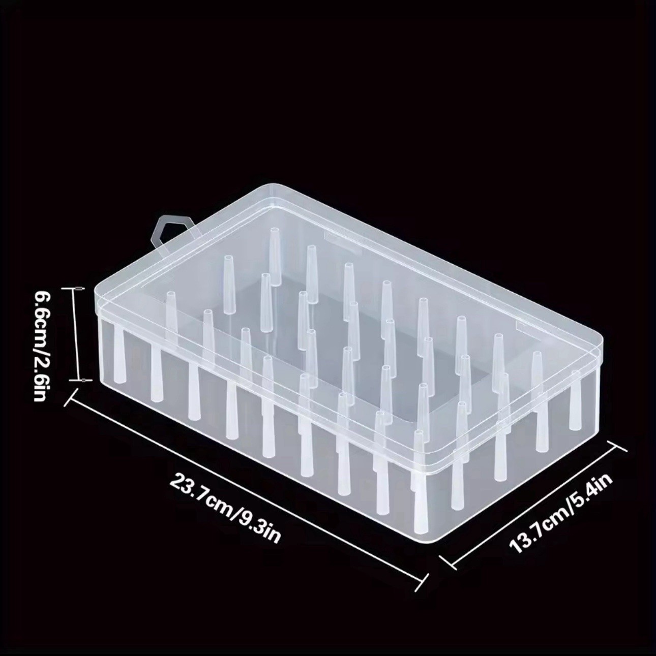 Embroidery Thread Storage Box – 42 Rolls, Clear Pp Plastic, Portable Design