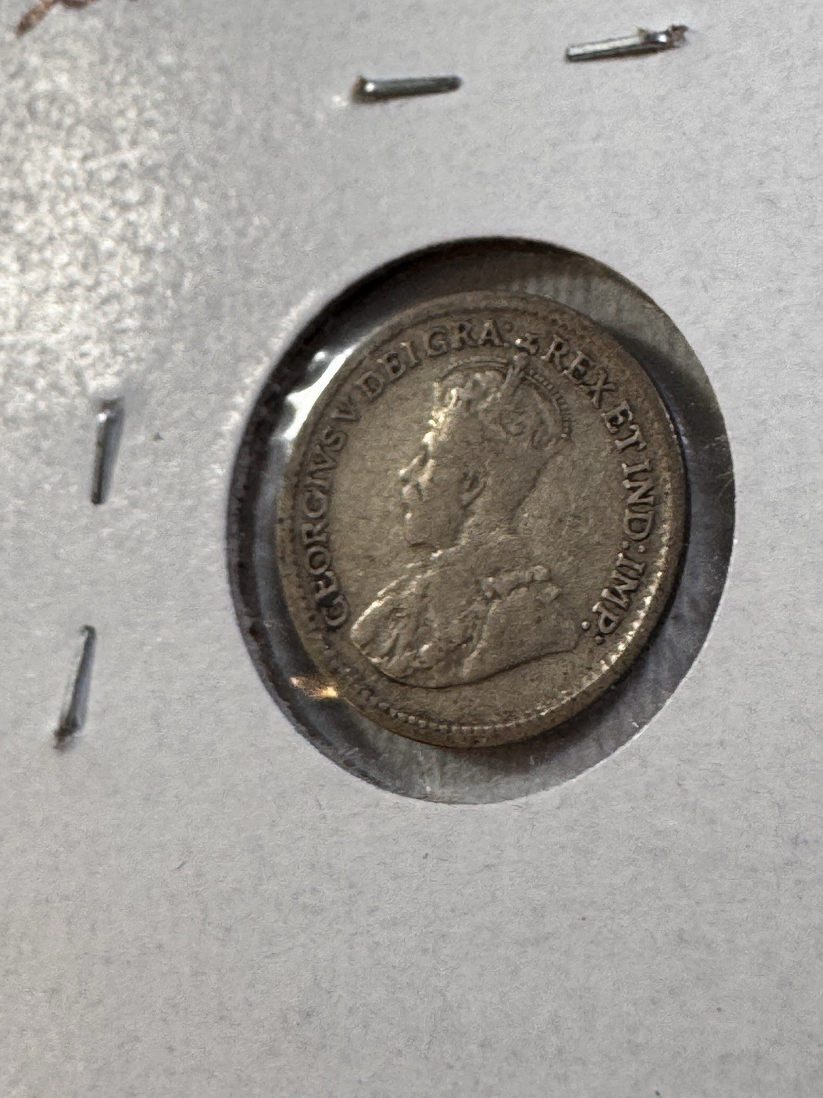 1914 Canada 5 Cents Silver Coin Cleaned