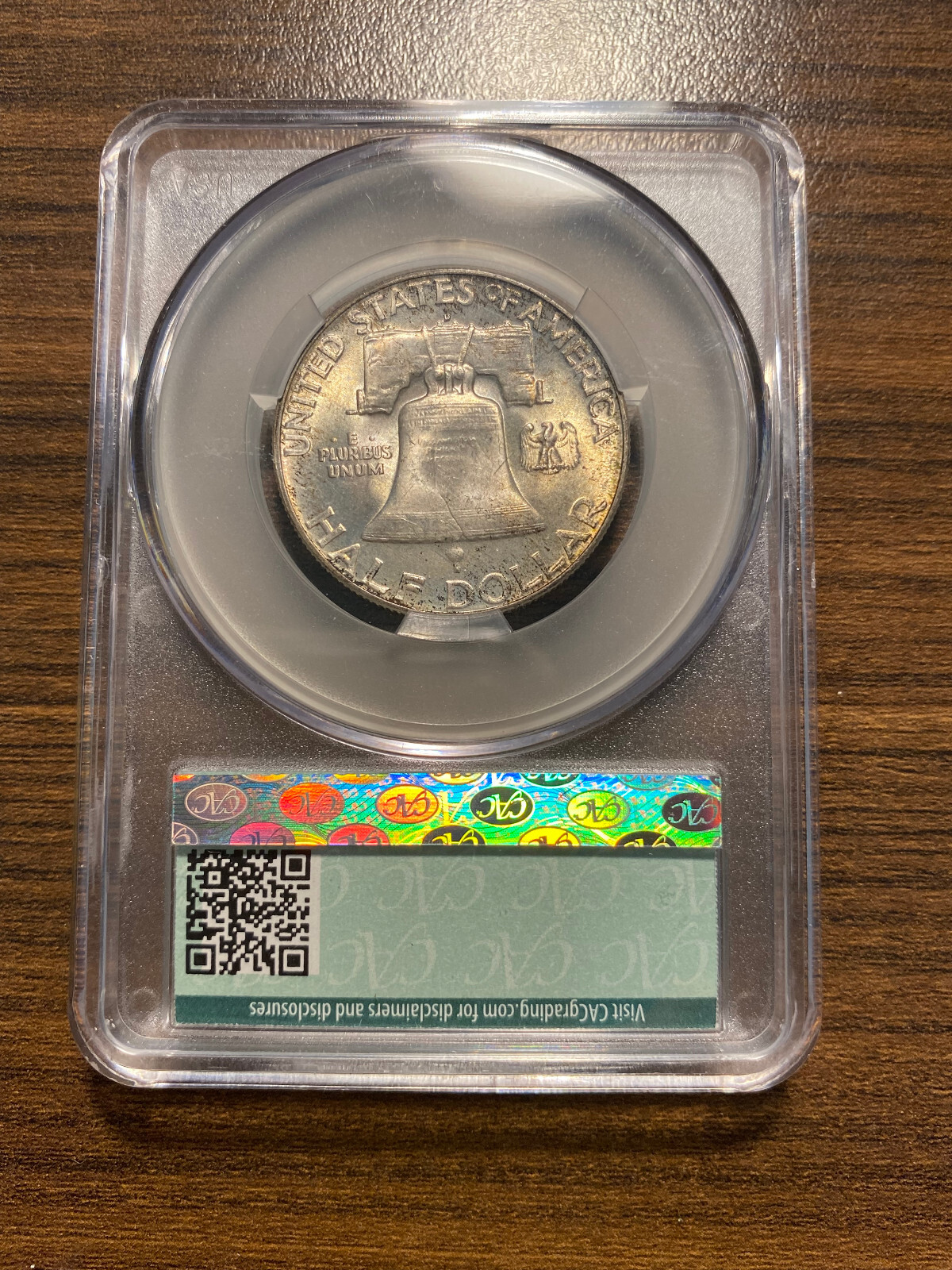 1950-D Franklin Silver Half Dollar 50C CAC MINT STATE 65 MS 65