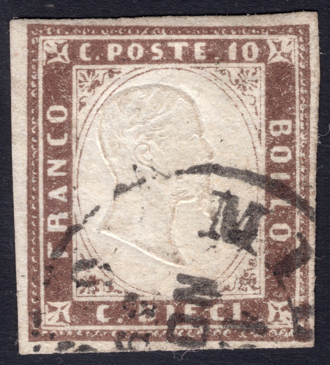 ITALIAN STATES SARDINIA BRUNO POROPORA  14Ac SIGNED AVI