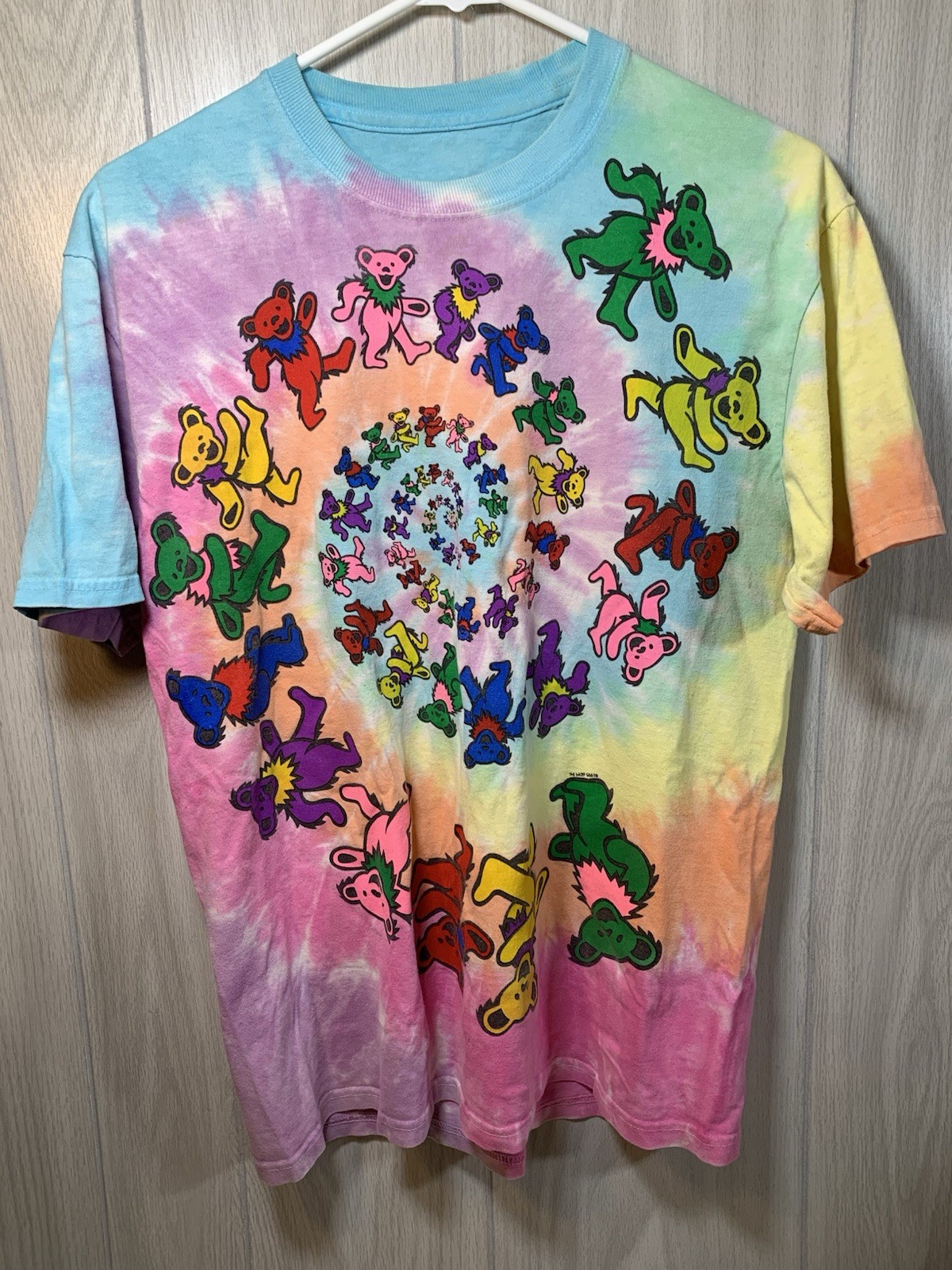 Grateful Dead Tie Dye Spiral Dancing Bears  Shirt T Shirt Vintage 1995 GDM Inc.