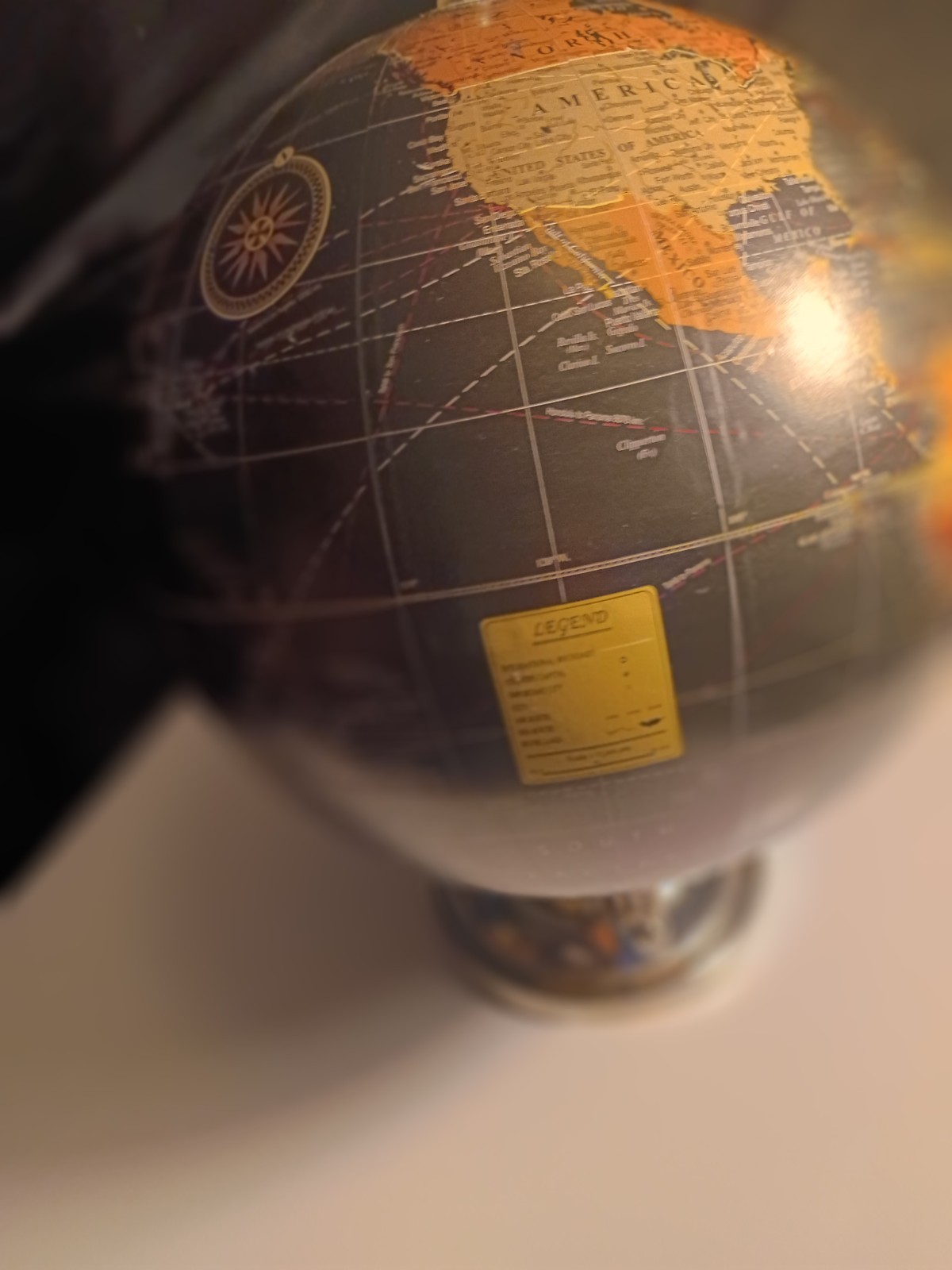 : Elements Decorative Tabletop Globe - 8x11 Inch - Office & Library Decor