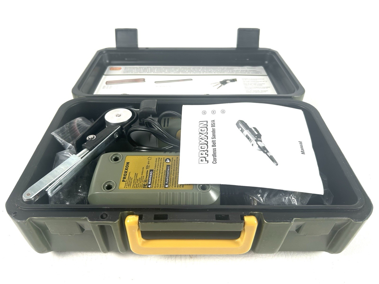 PROXXON Micro Belt Sander 39810 Battery Powered Cordless BS/A Kit (Y)