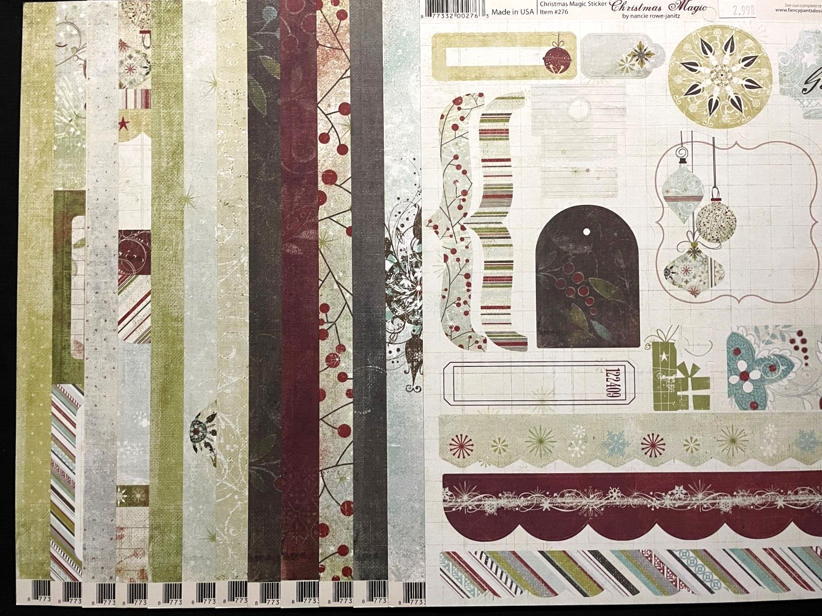FANCY PANTS CHRISTMAS MAGIC COLLECTION 12X12 DS PAPERS