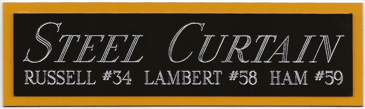STEEL CURTAIN STEELERS NAMEPLATE AUTOGRAPHED Signed HELMET-FOOTBALL-JERSEY-PHOTO