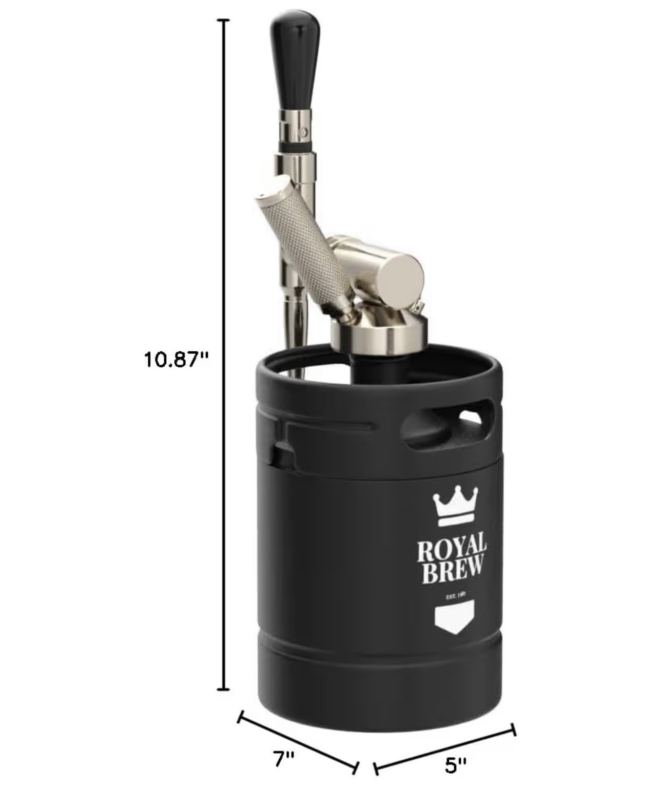 Royal Brew Nitro Cold Brew Coffee Maker Black
