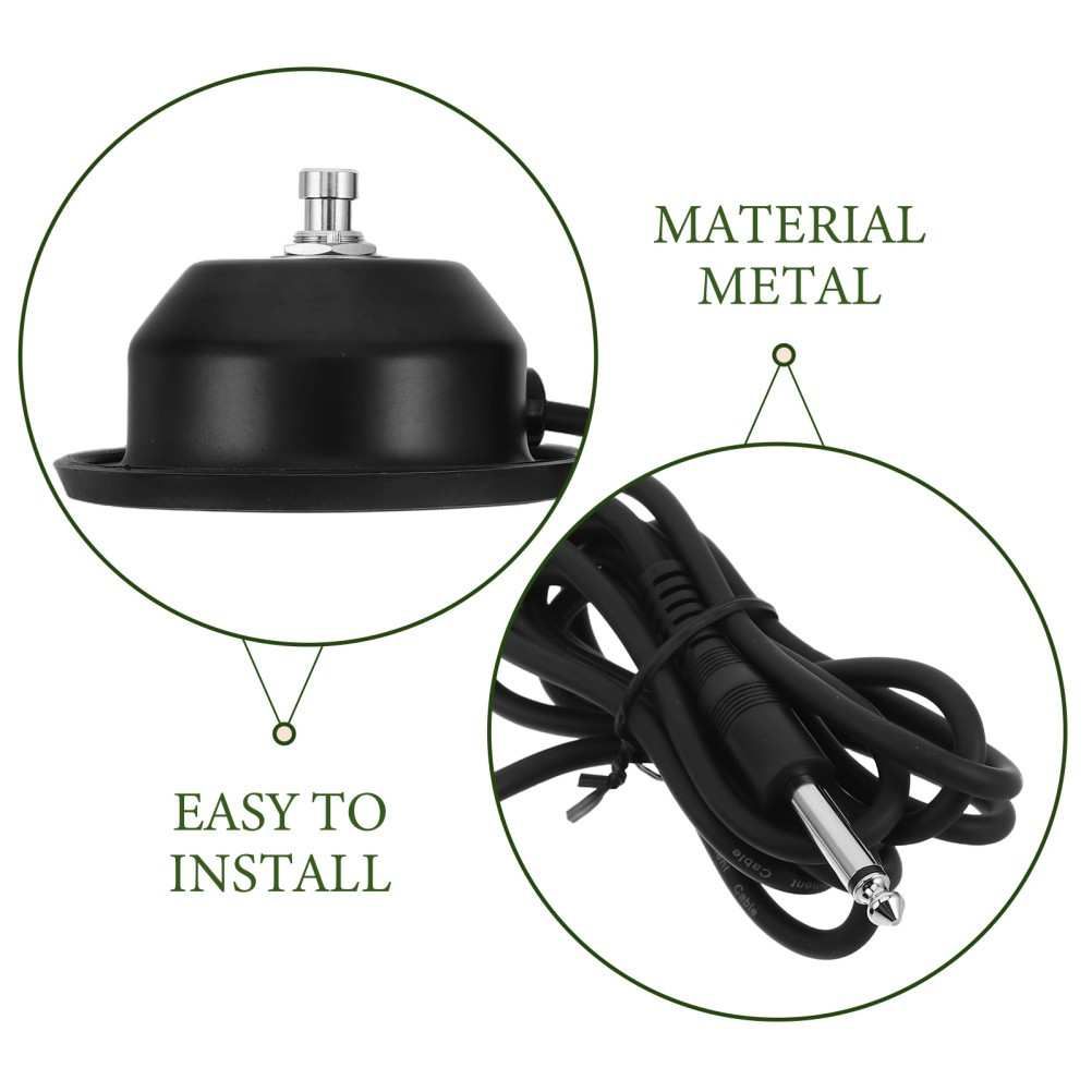 Reusable 1-Button Guitar Footswitch Durable Metal for Effect Pedal Control Black