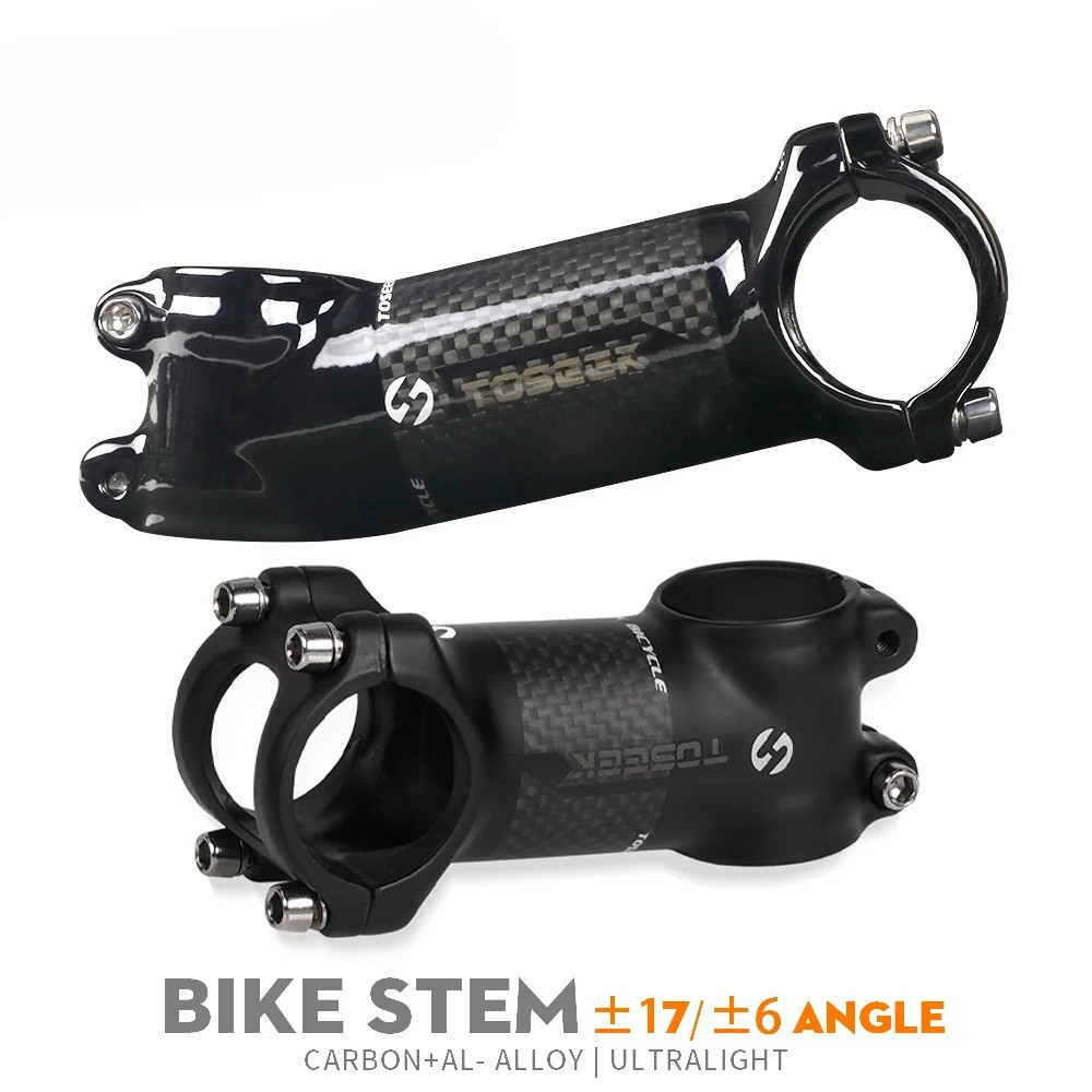 Bicycle Handle Bar Stem 28.6-31.8mm Carbon 6/17 Degree Mountain Bike Stem