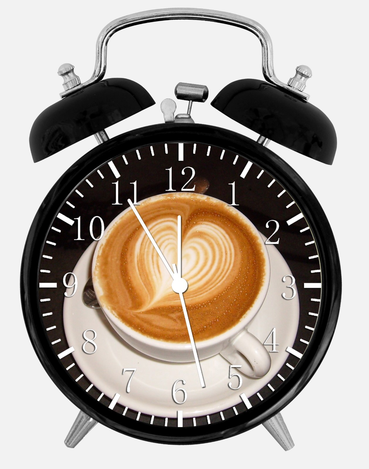 Coffee Arts Alarm Desk Clock 3.75" Home or Office Decor W250 Nice For Gift