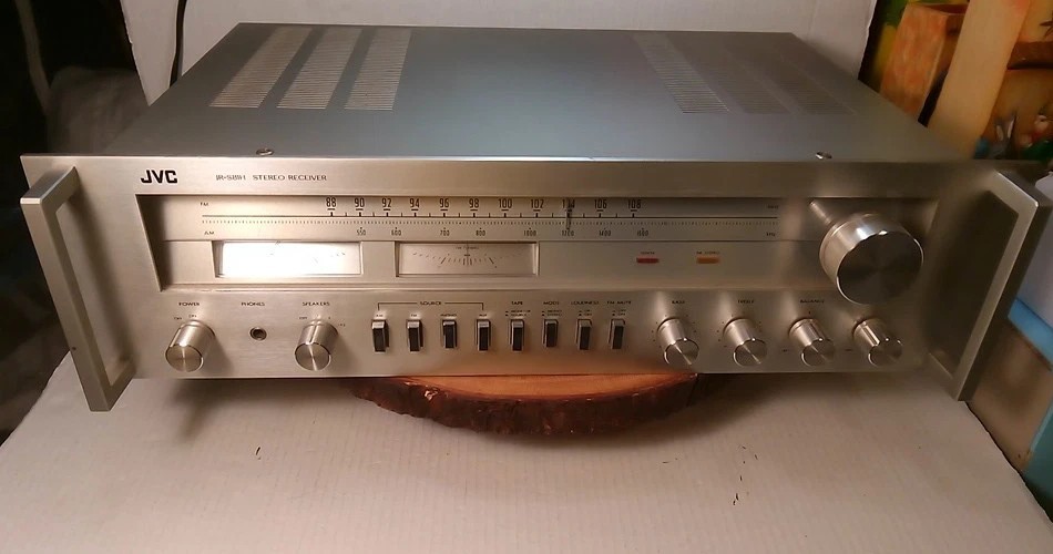 JVC Model JR-S81H 1977 Stereo Receiver Big Face Silver Fully Tested Vintage