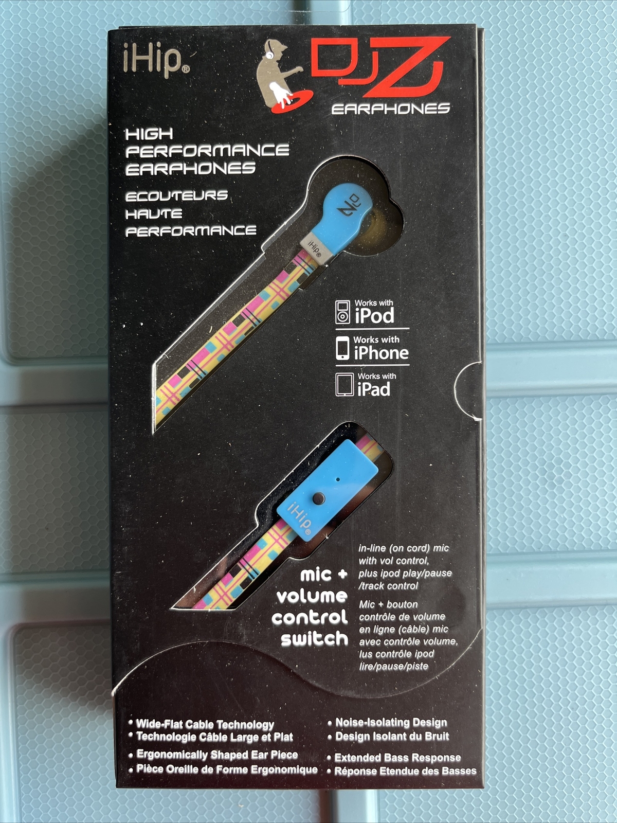 iHip DJZ Earphones High Performance Mic & Volume Control Noise Isolating POP