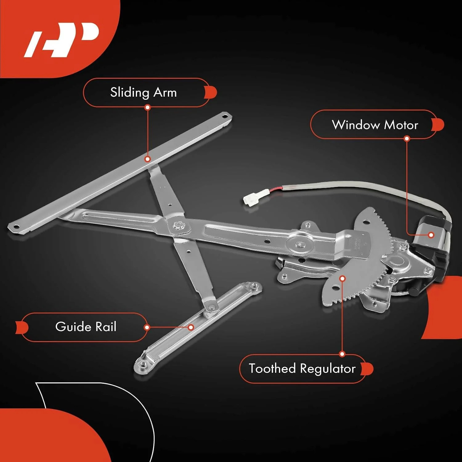 A-Premium Front Passenger Side Power Window Regulator with Motor (2-Pin) | Compa