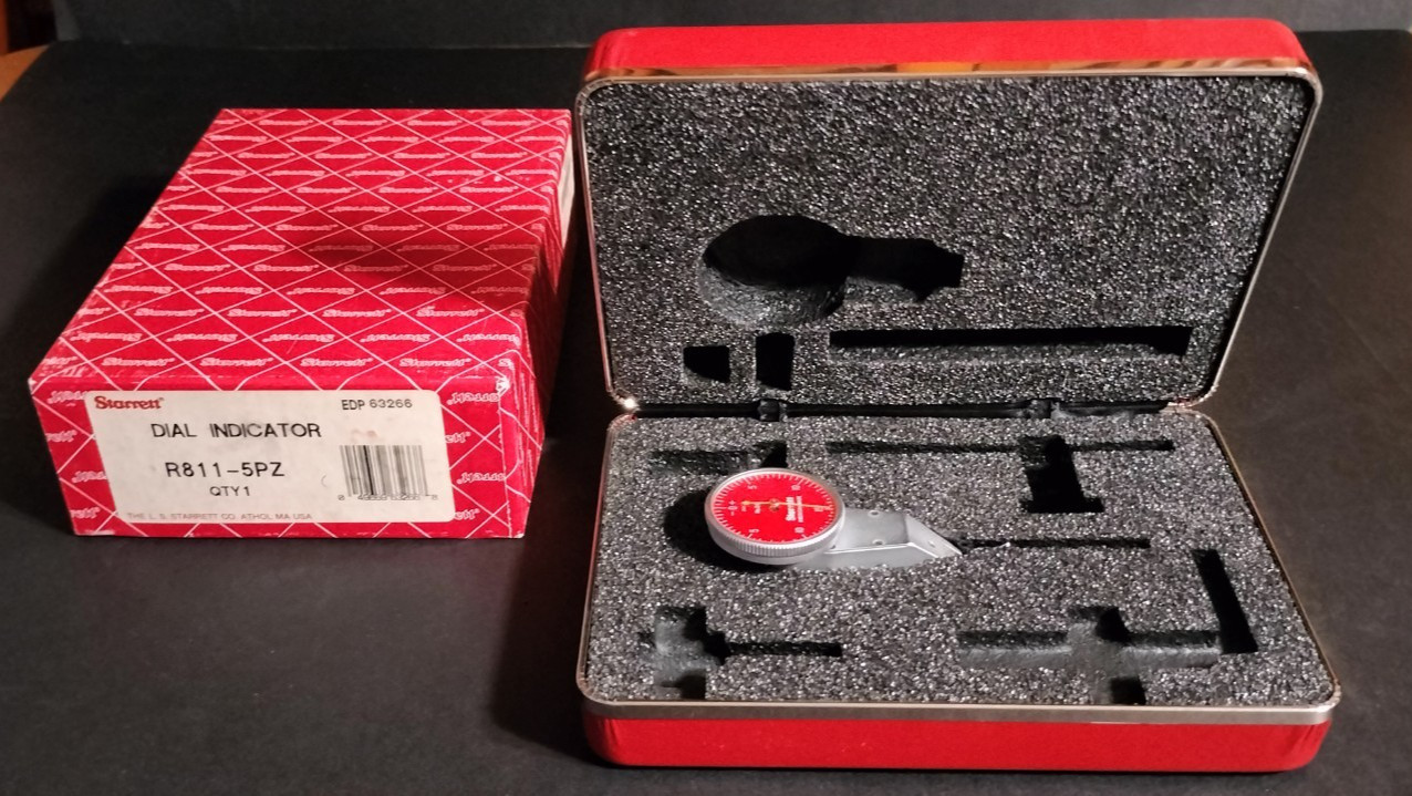 1 - Starrett #R811-5PZ Dial Indicator EDP#63266 (indicator, case, & box only)