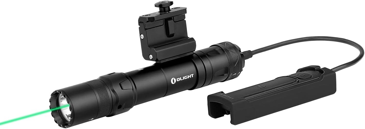 Olight Odin GL Tactical Rechargeable Flashlight & Green Laser, Picatinny Mount