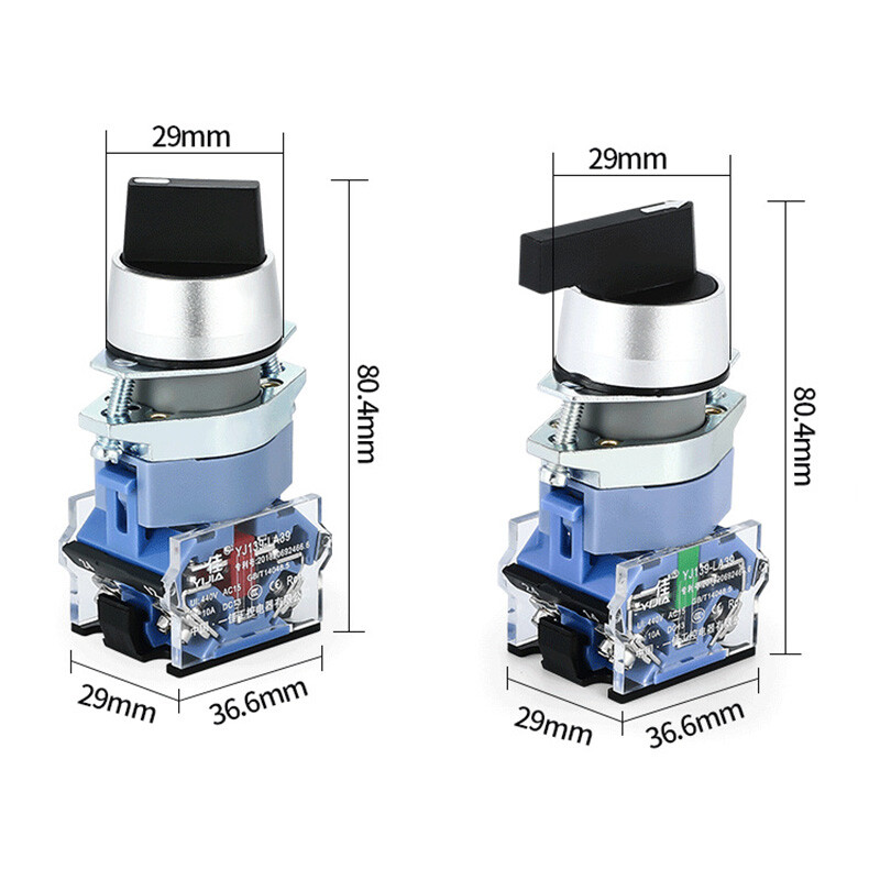 22mm Rotary Switches Selector Switch Latching Momentary 2/3 Position ON OFF