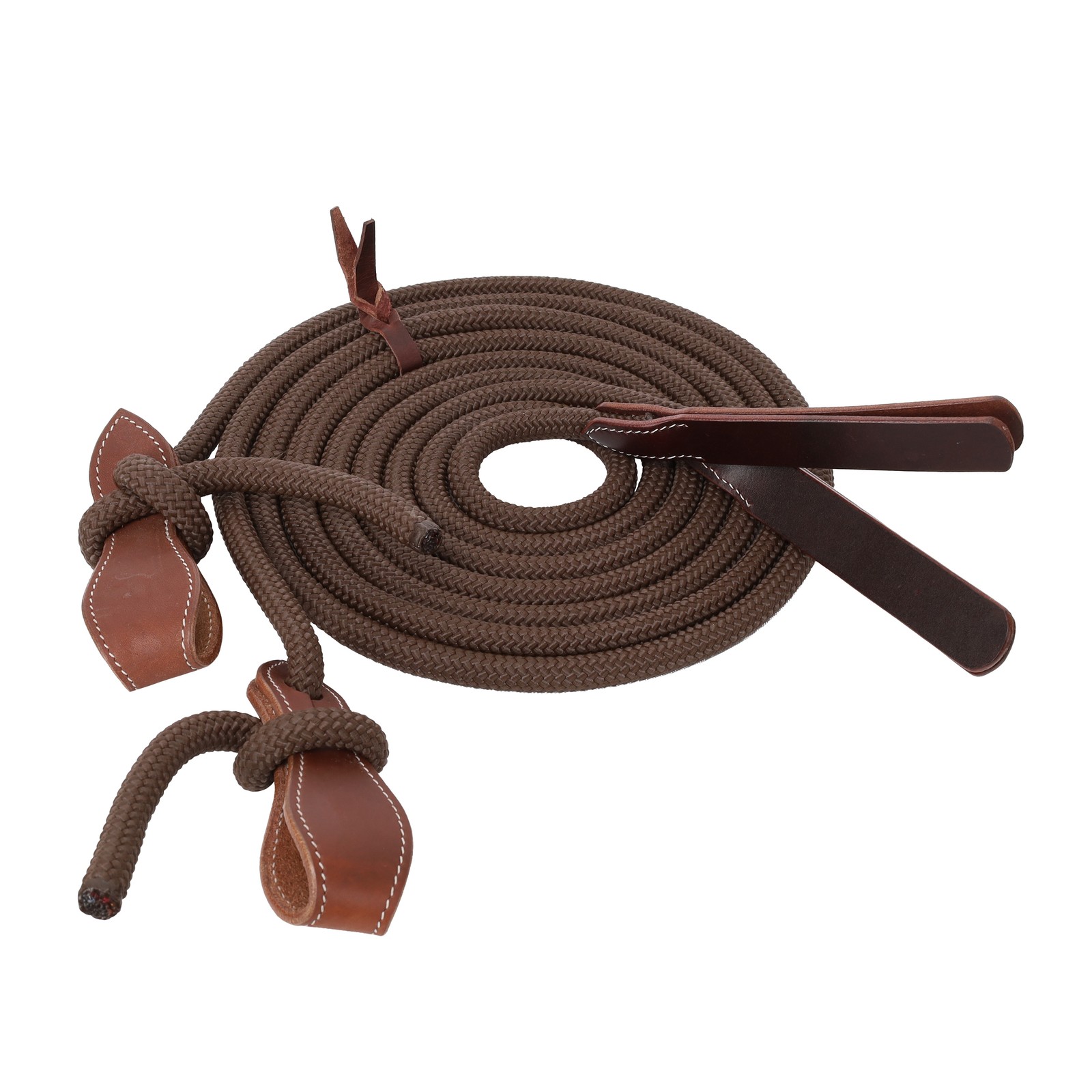 Showman 7' Nylon Split Reins w/ Slobber Straps