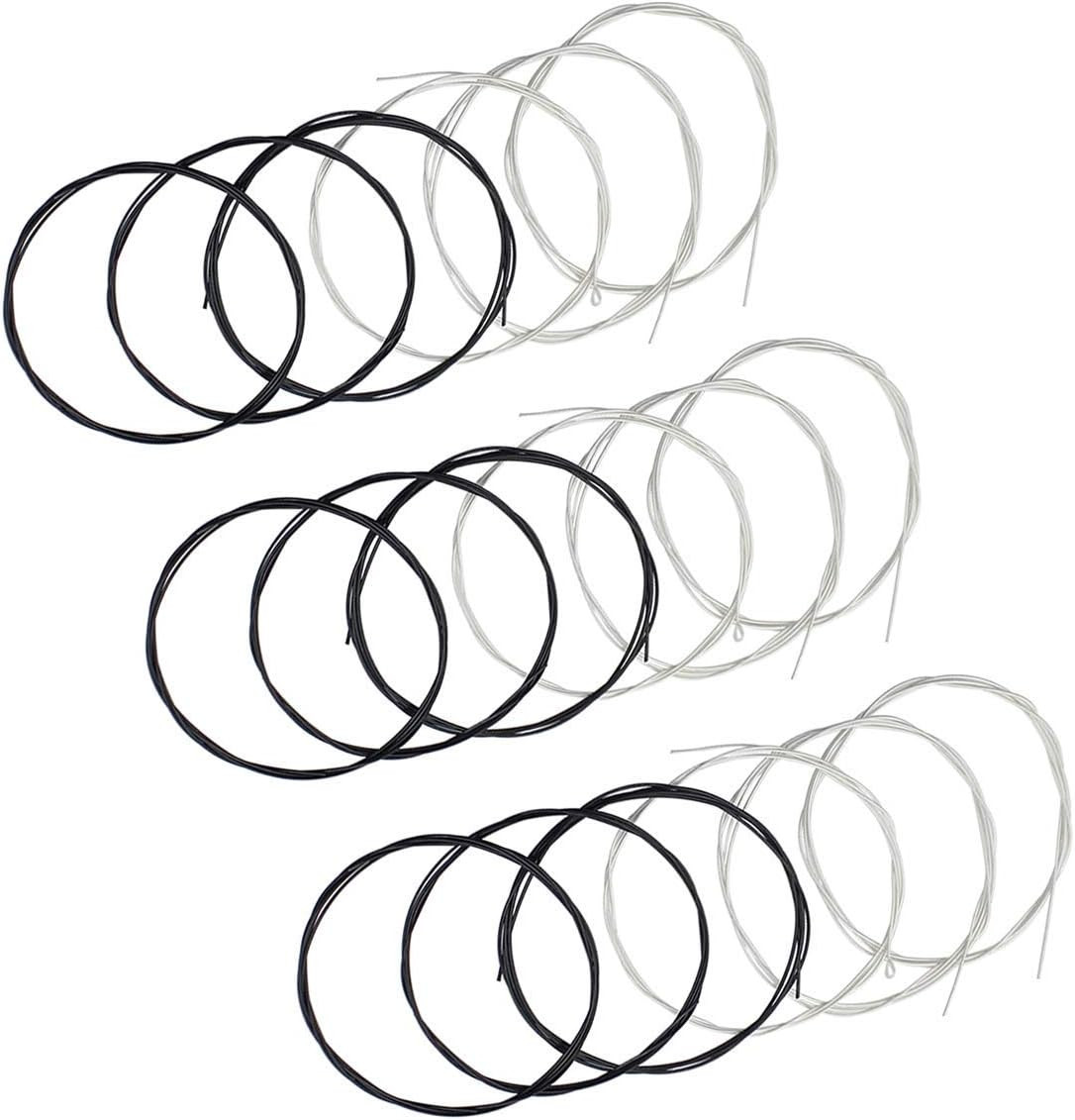Classical Guitar Strings 3 Full Sets with Black Nylon for E-1St B-2Nd G-3Rd and