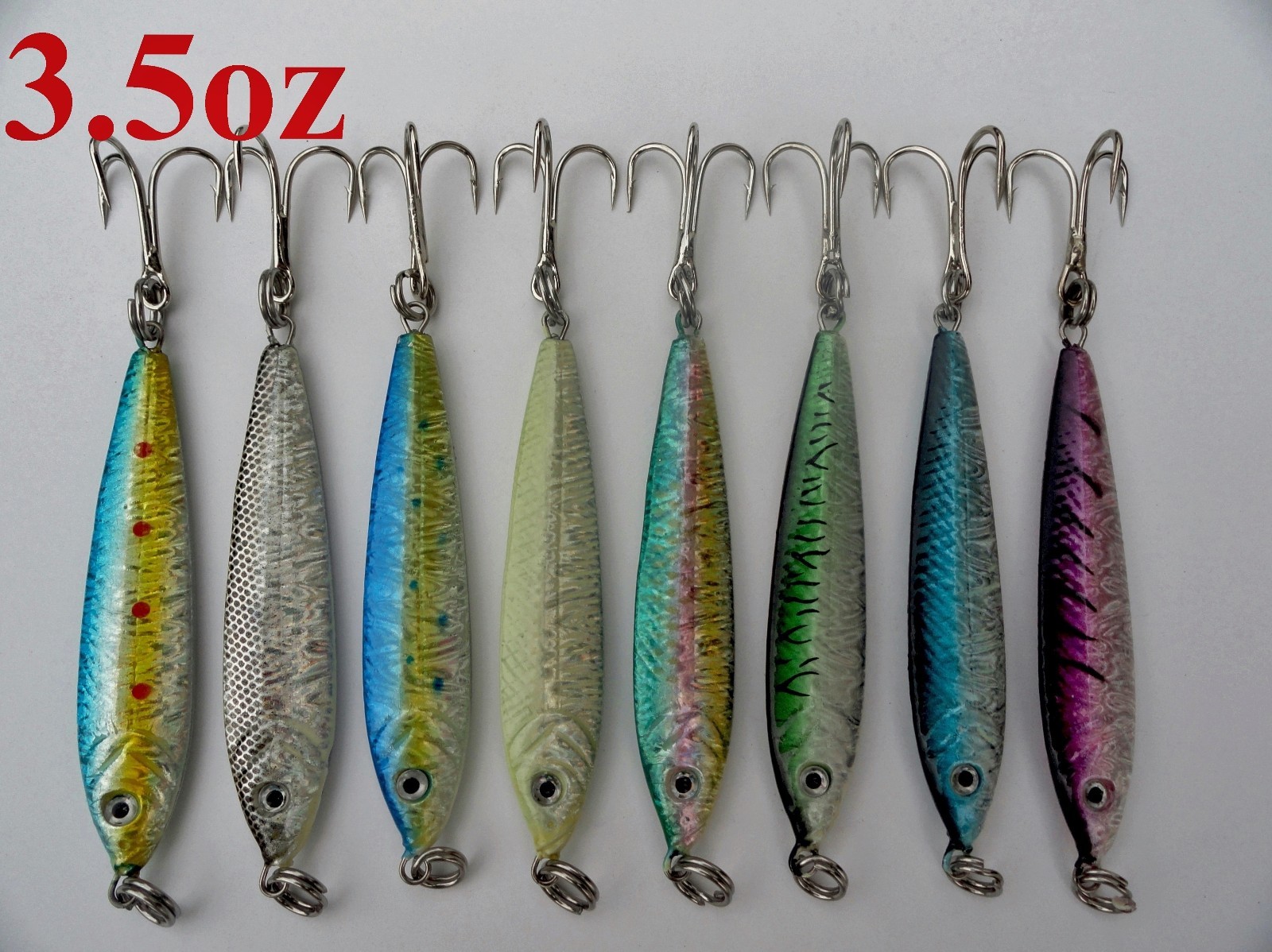 1 to 8 Pieces 3.5oz Butterfly Mega Live Bait Metal Jigs Saltwater Fishing Lures