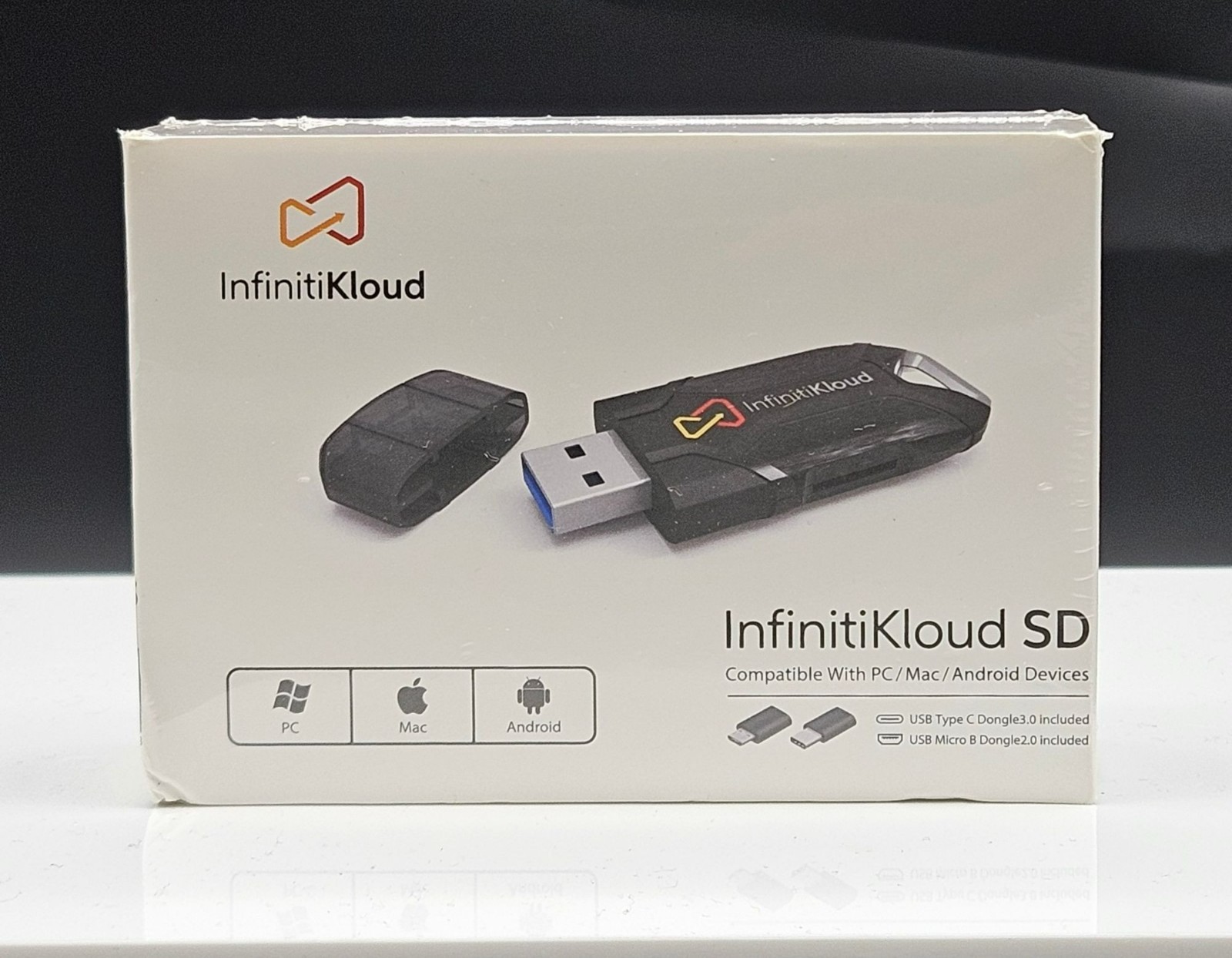 InfinitiKloud SD USB Powered Backup Drive Factory Sealed New
